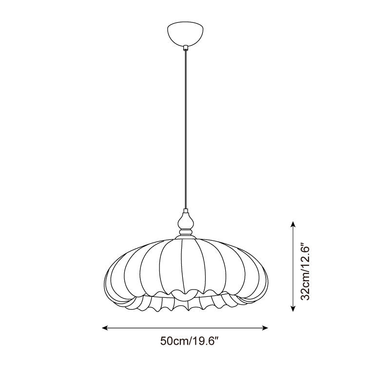 Lotus Lampe Pendante en Tissu Beige - Neutralighting