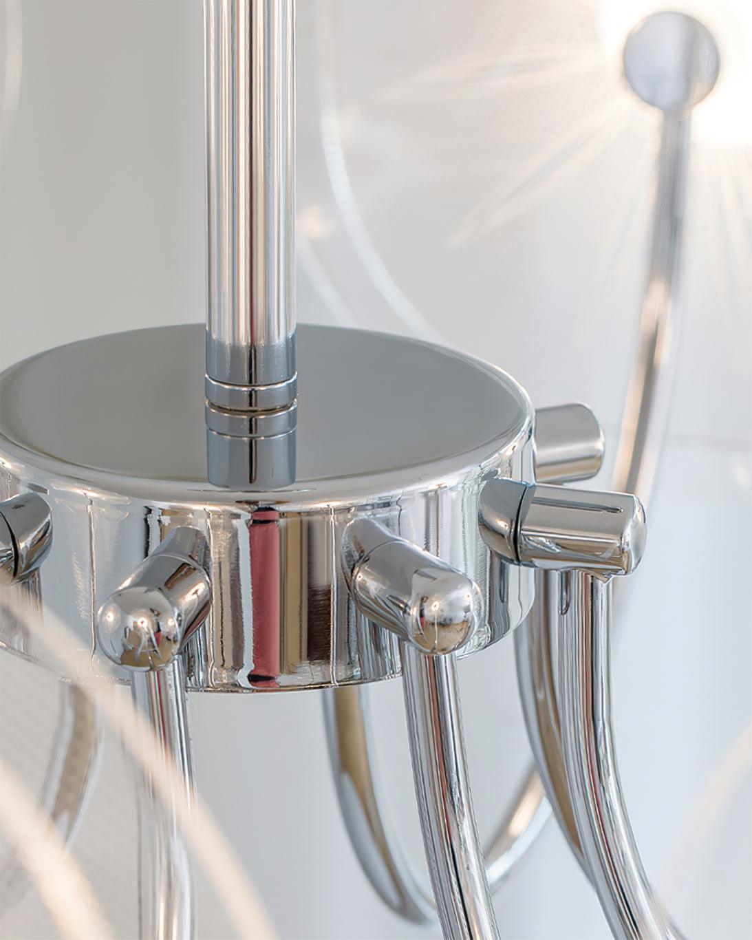 Lotus Lustre Chandelier Verre Courbé Élégant Moderne - Neutralighting