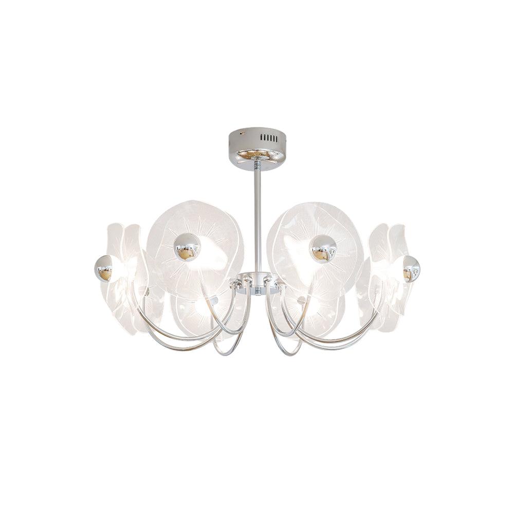 Lotus Lustre Chandelier Verre Courbé Élégant Moderne - Neutralighting
