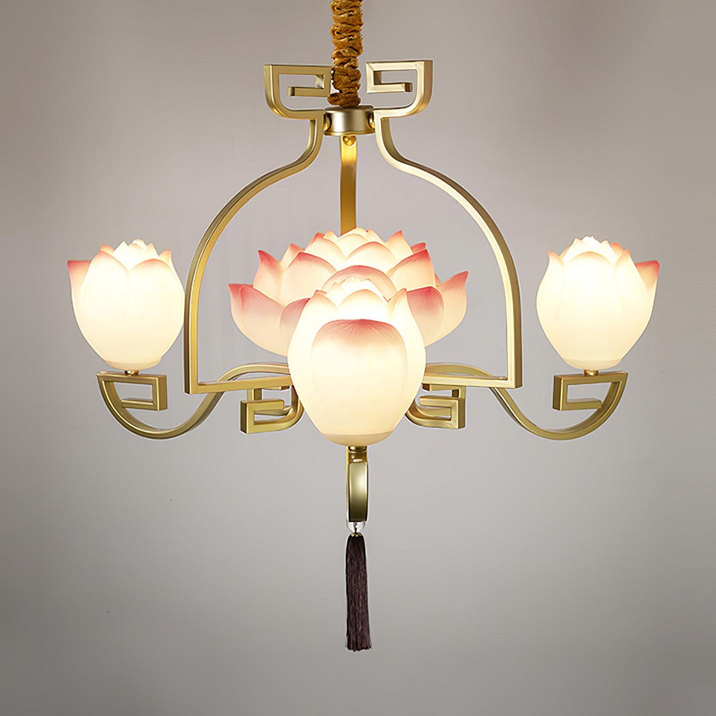 Lotus Lustre oriental en résine - Neutralighting