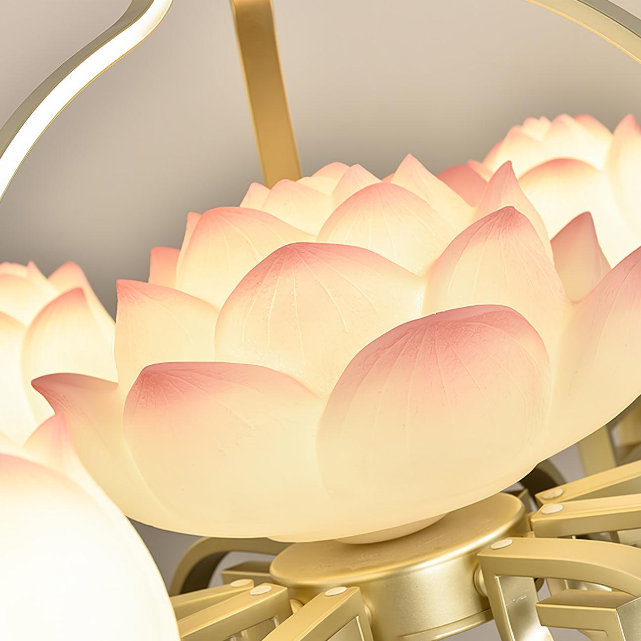 Lotus Lustre oriental en résine - Neutralighting