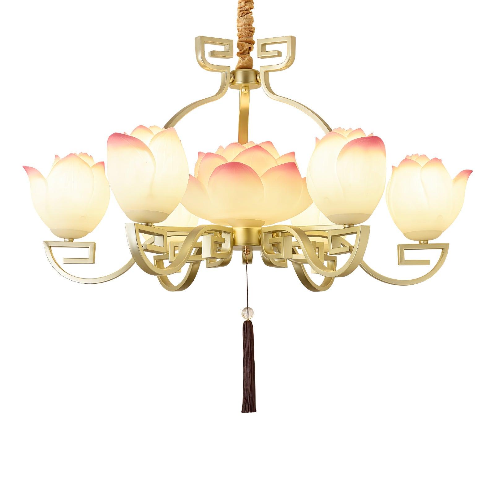Lotus Lustre oriental en résine - Neutralighting