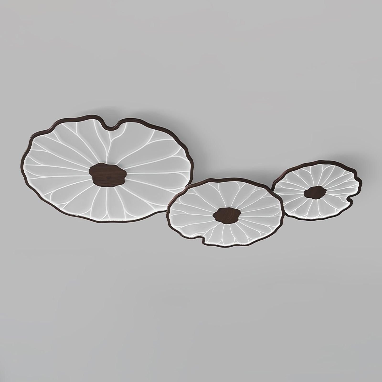 Solara Plafonnier Feuille de Lotus avec Finition Bois - Neutralighting