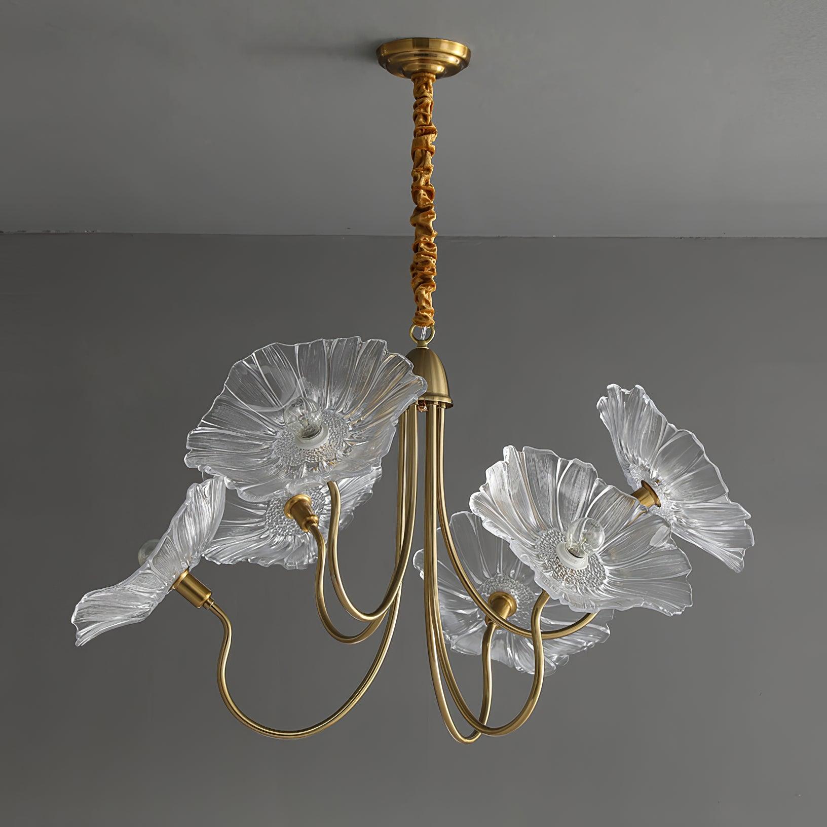 Lustra Chandelier Feuille de Lotus en Verre - Neutralighting