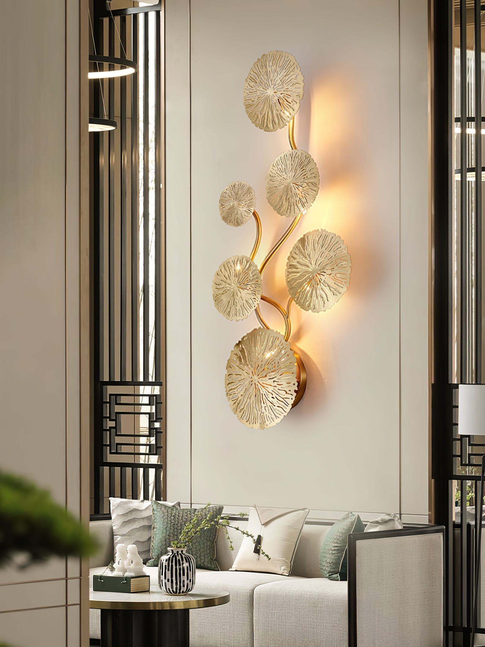 Lustra Applique Murale Feuille De Lotus En Laiton - Neutralighting