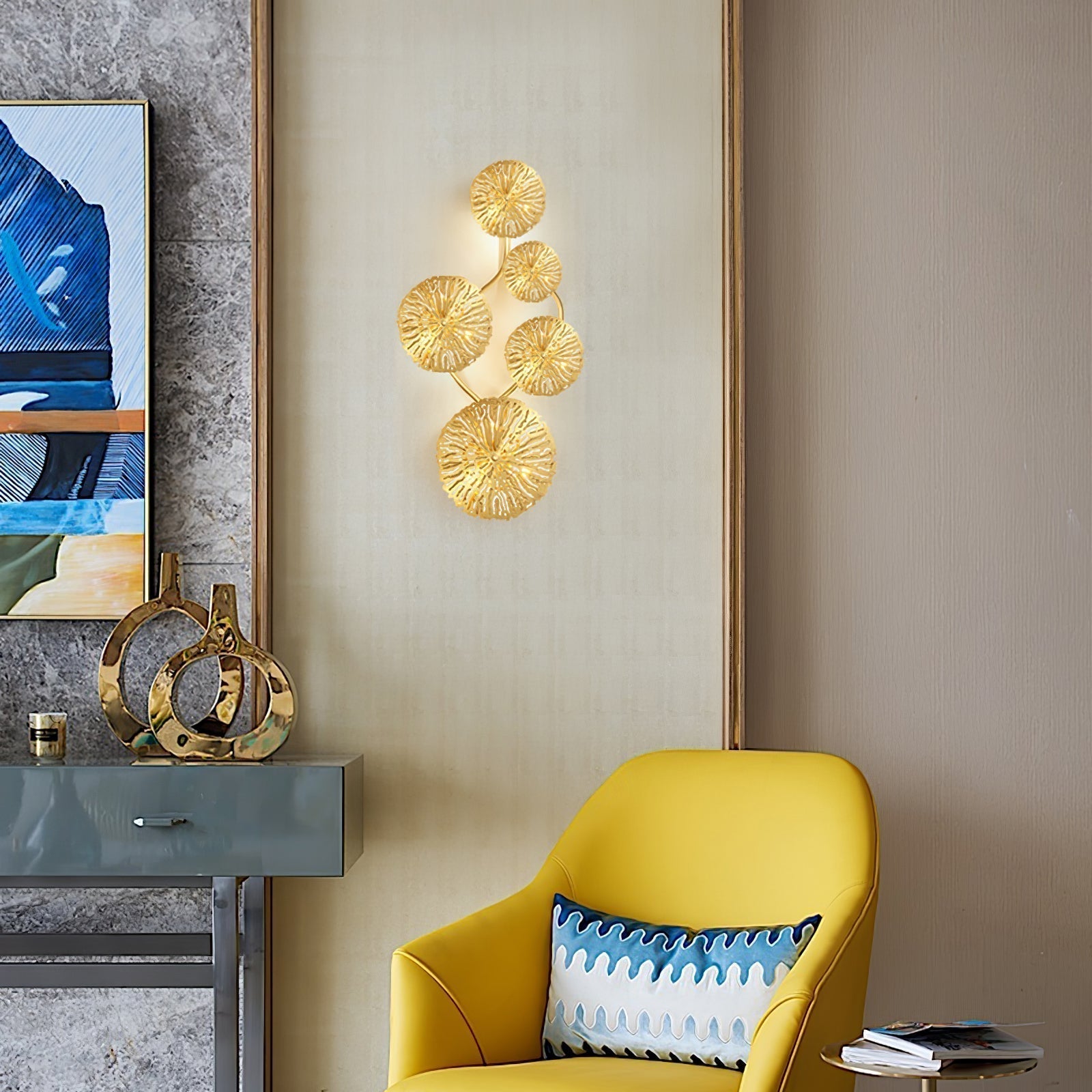 Lustra Applique Murale Feuille De Lotus En Laiton - Neutralighting
