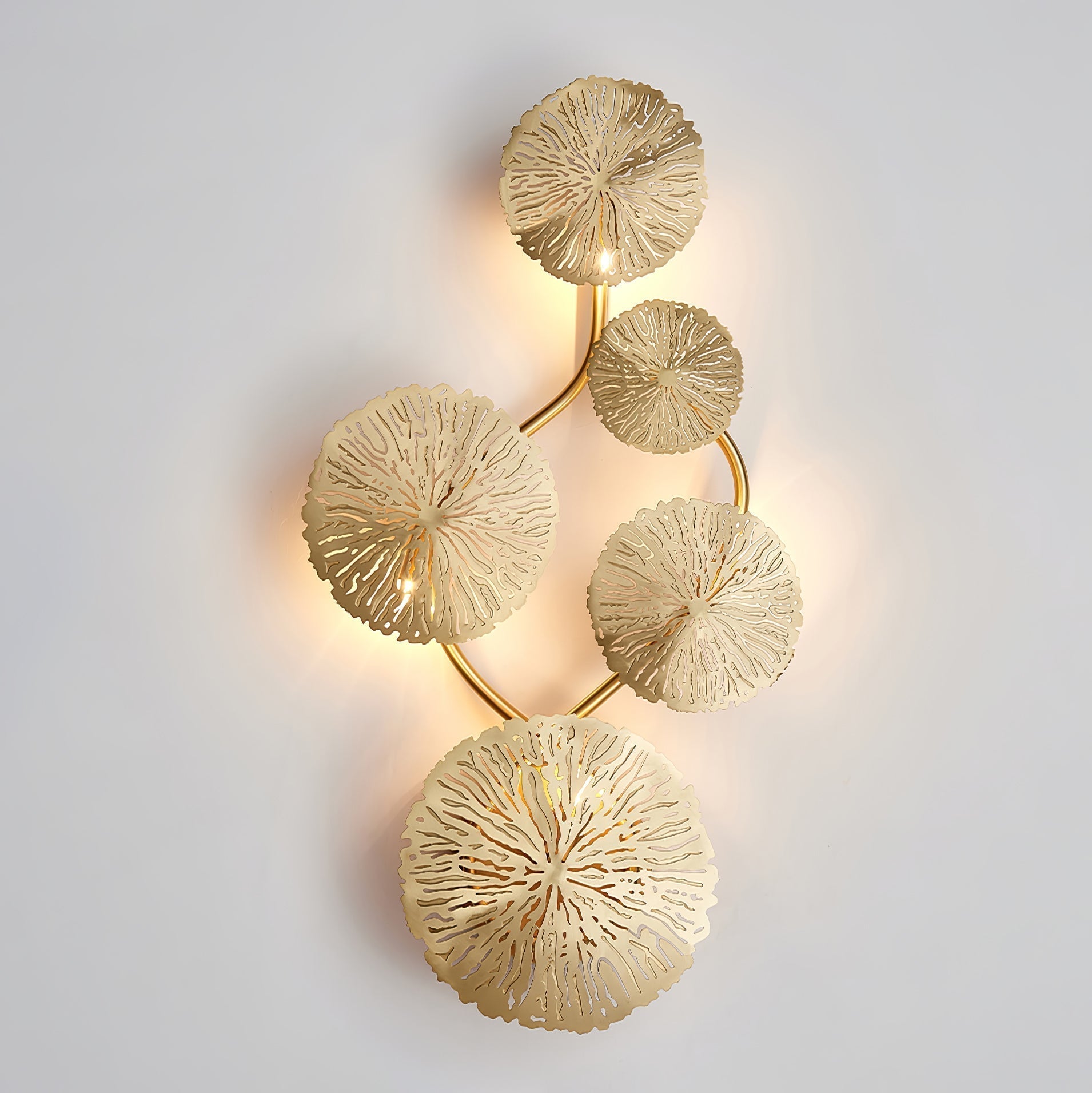 Lustra Applique Murale Feuille De Lotus En Laiton - Neutralighting