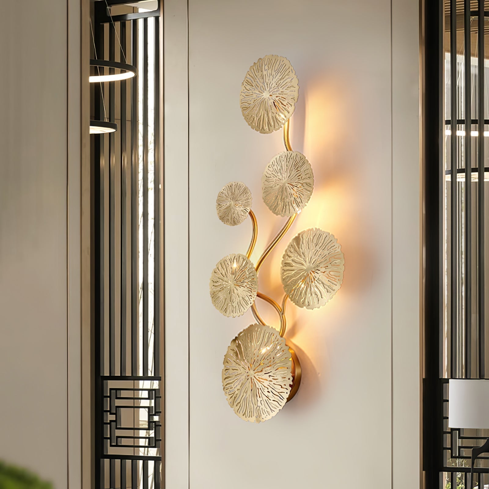 Lustra Applique Murale Feuille De Lotus En Laiton - Neutralighting