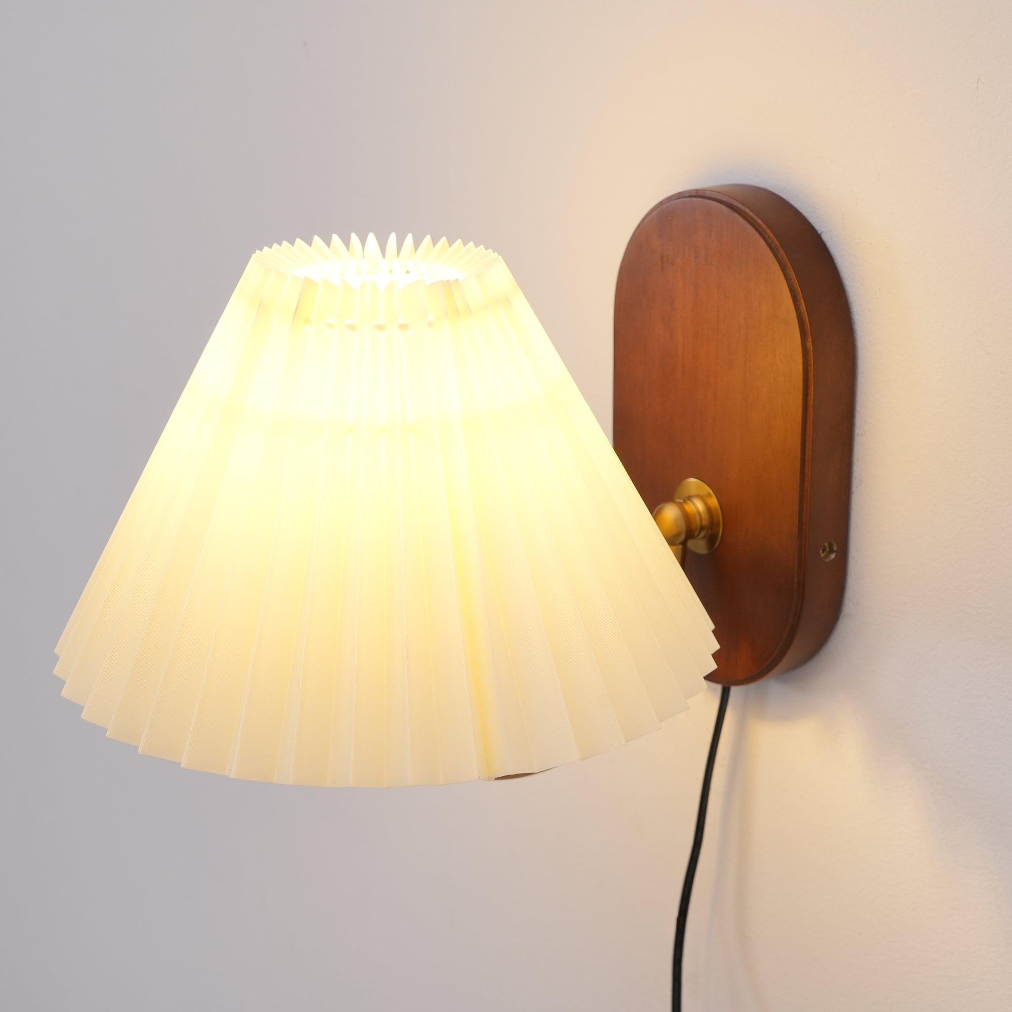 Auburn Fabric Plug In Wall Lamp - Neutralighting