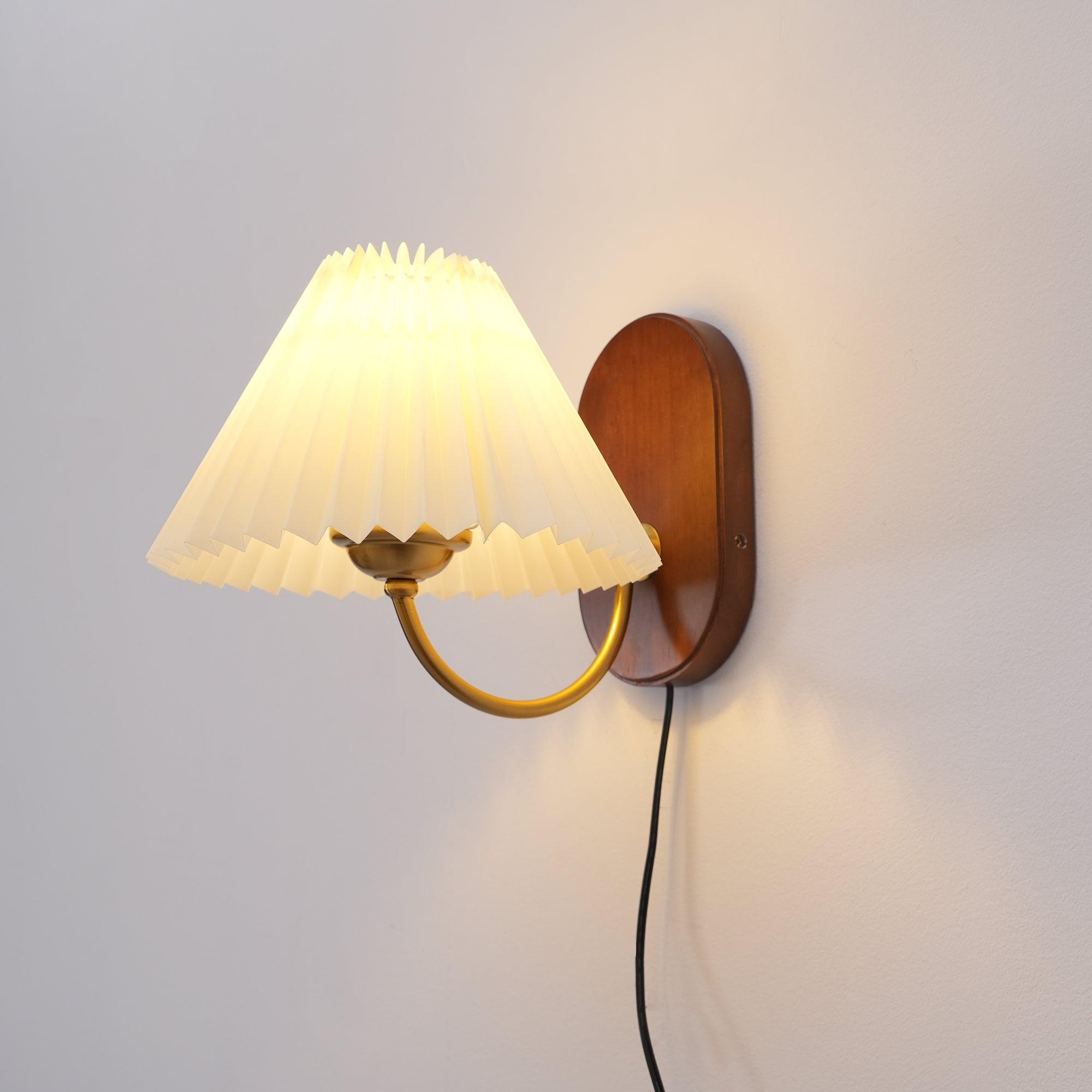 Auburn Fabric Plug In Wall Lamp - Neutralighting