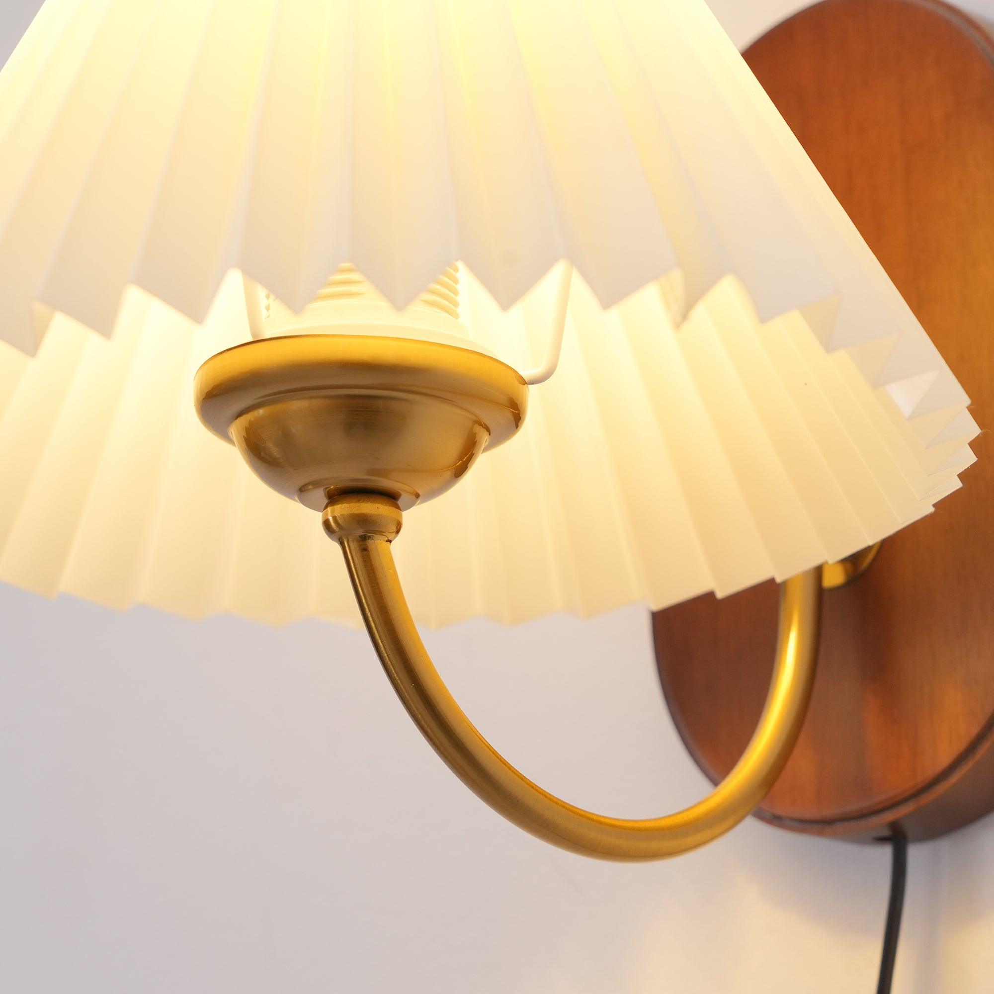 Auburn Fabric Plug In Wall Lamp - Neutralighting