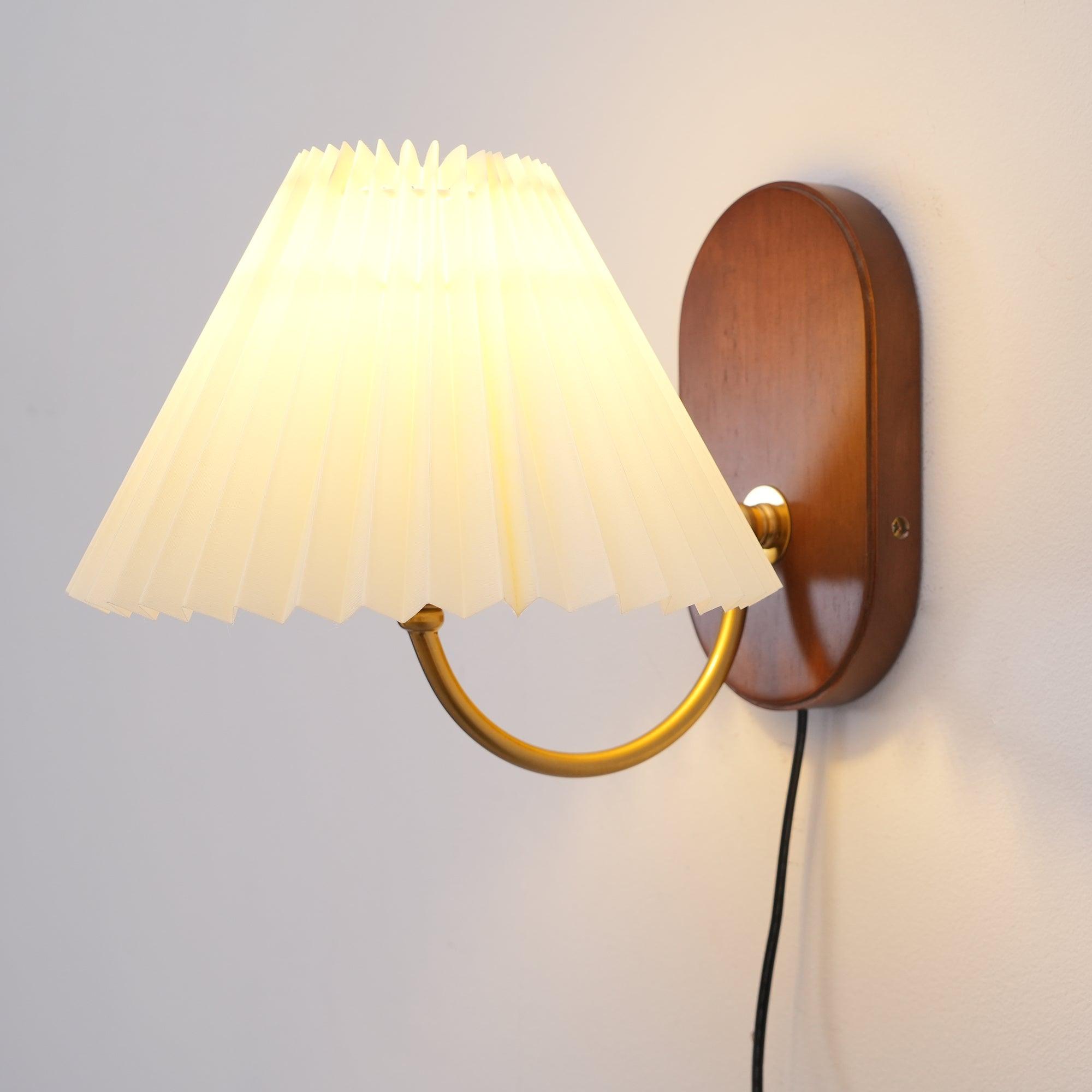 Auburn Fabric Plug In Wall Lamp - Neutralighting