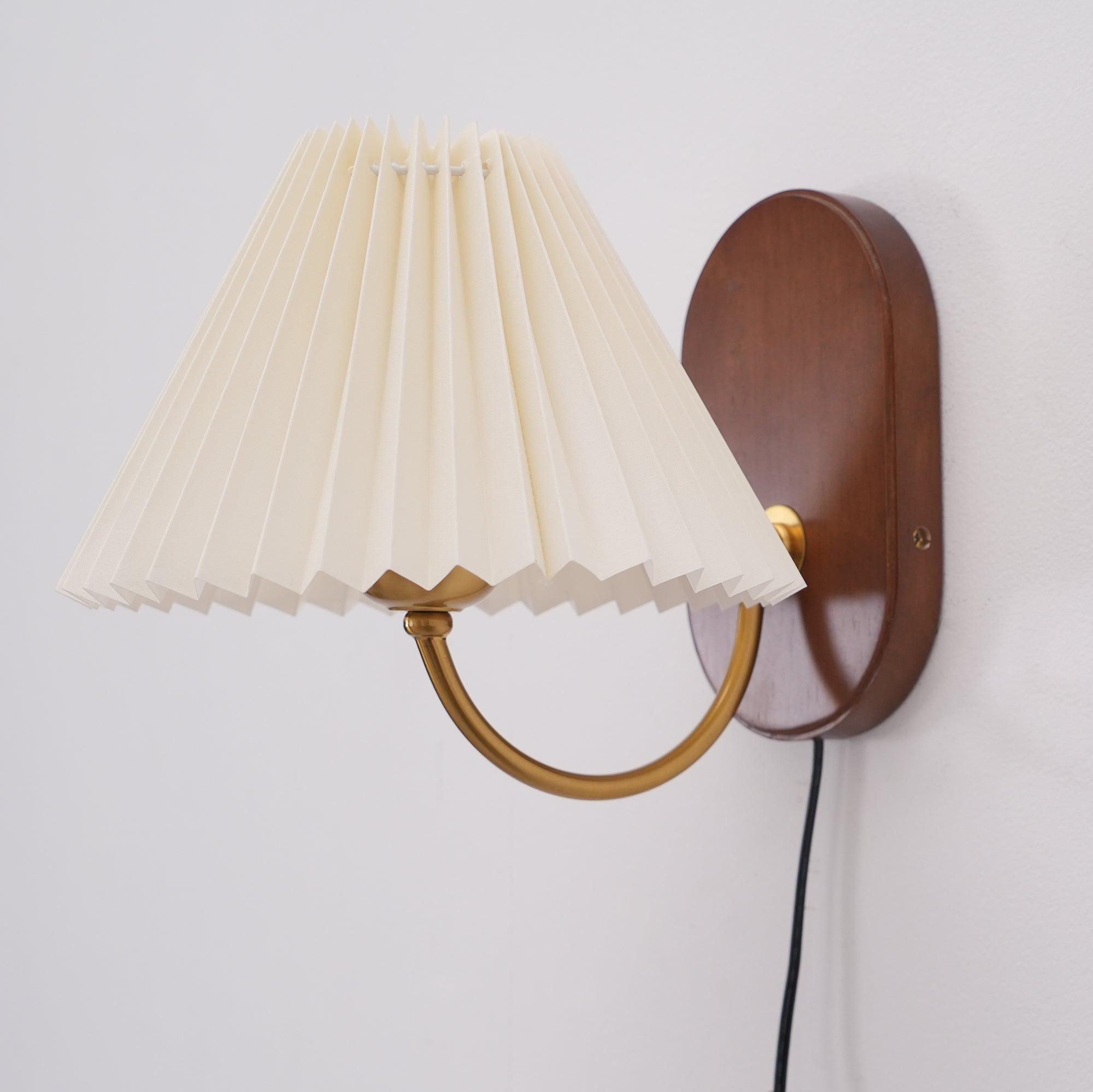 Auburn Fabric Plug In Wall Lamp - Neutralighting