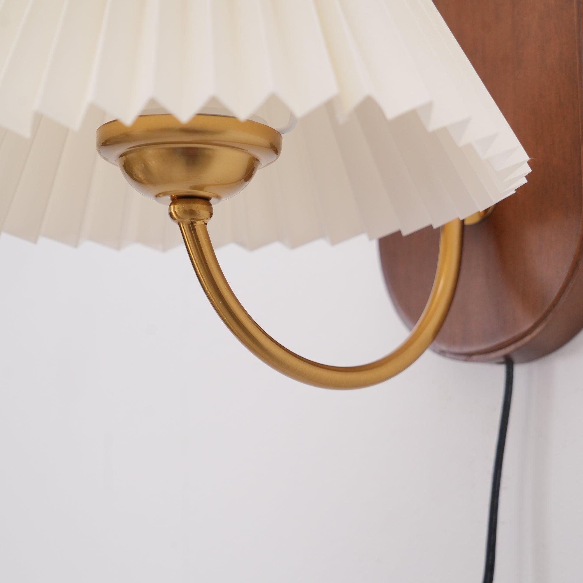 Auburn Fabric Plug In Wall Lamp - Neutralighting