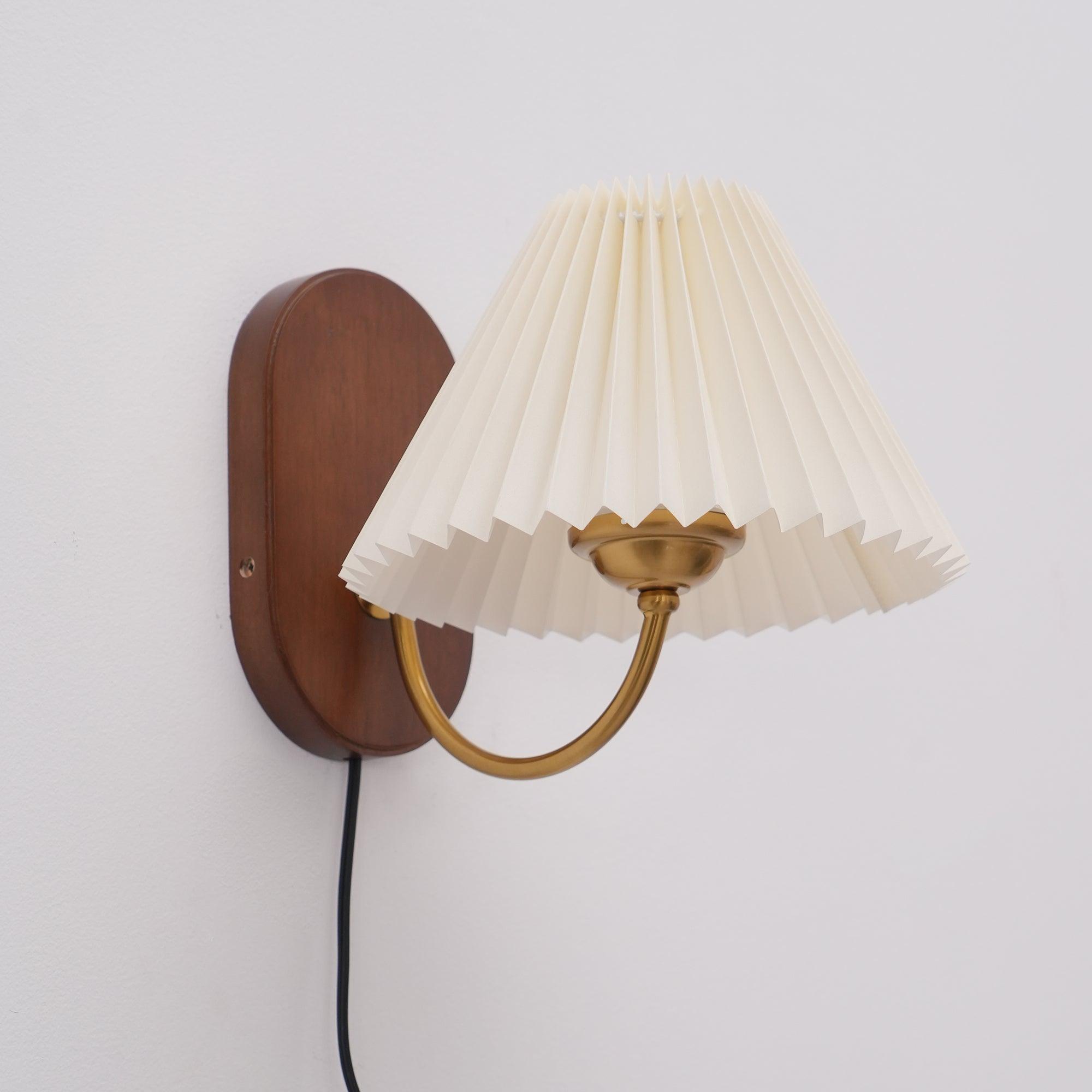 Auburn Fabric Plug In Wall Lamp - Neutralighting