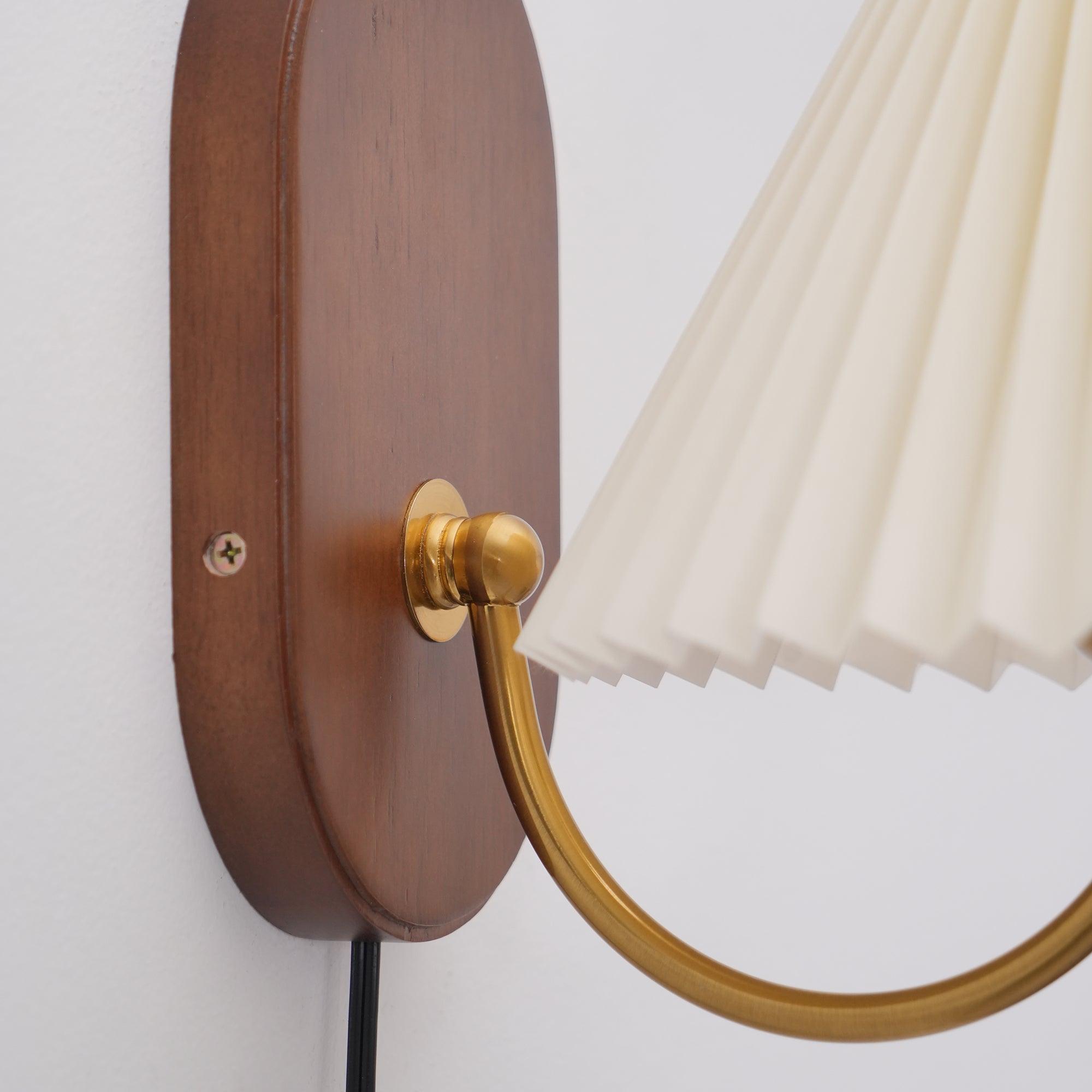 Auburn Fabric Plug In Wall Lamp - Neutralighting