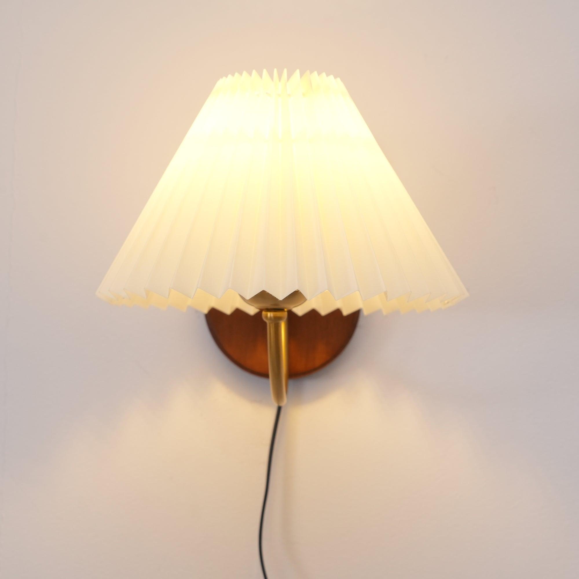 Auburn Fabric Plug In Wall Lamp - Neutralighting