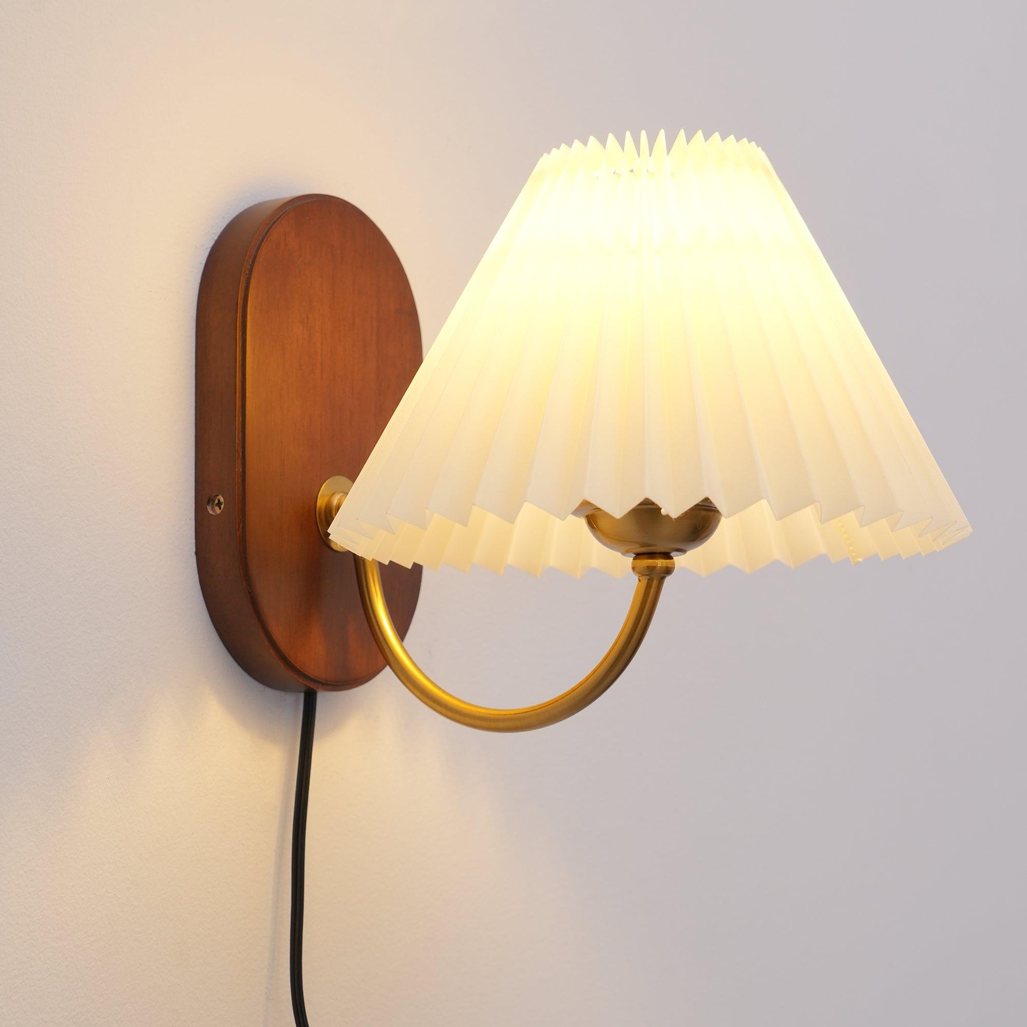 Auburn Fabric Plug In Wall Lamp - Neutralighting