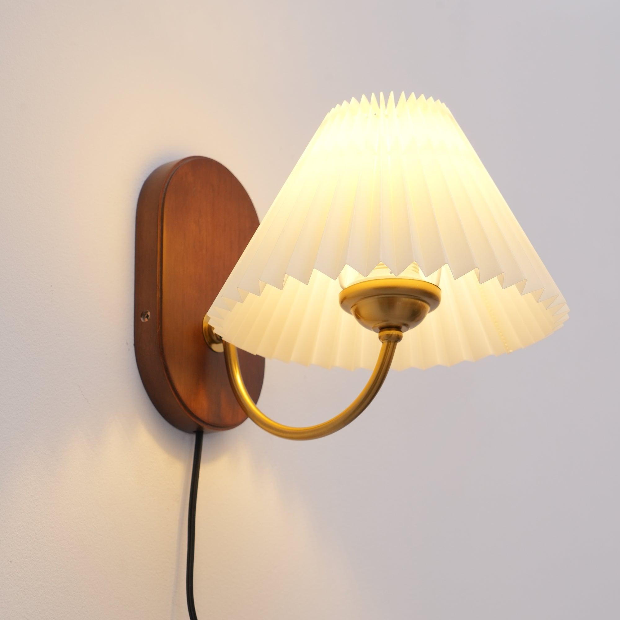 Auburn Fabric Plug In Wall Lamp - Neutralighting