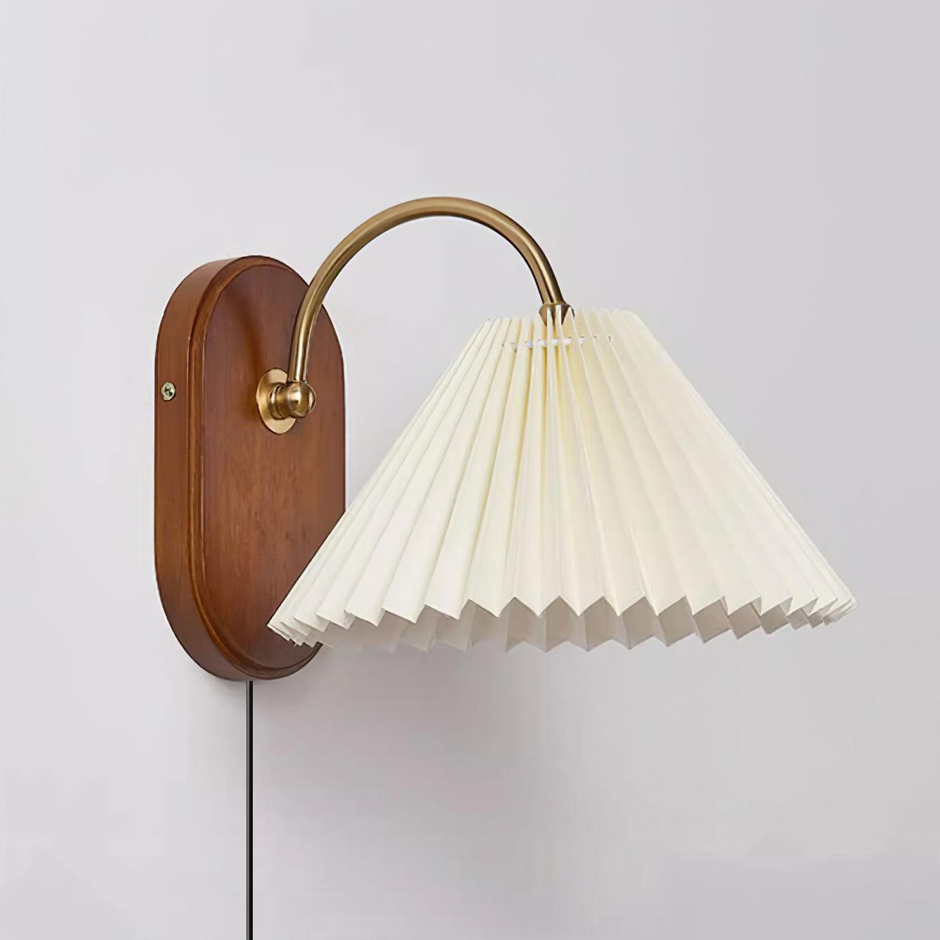 Auburn Fabric Plug In Wall Lamp - Neutralighting