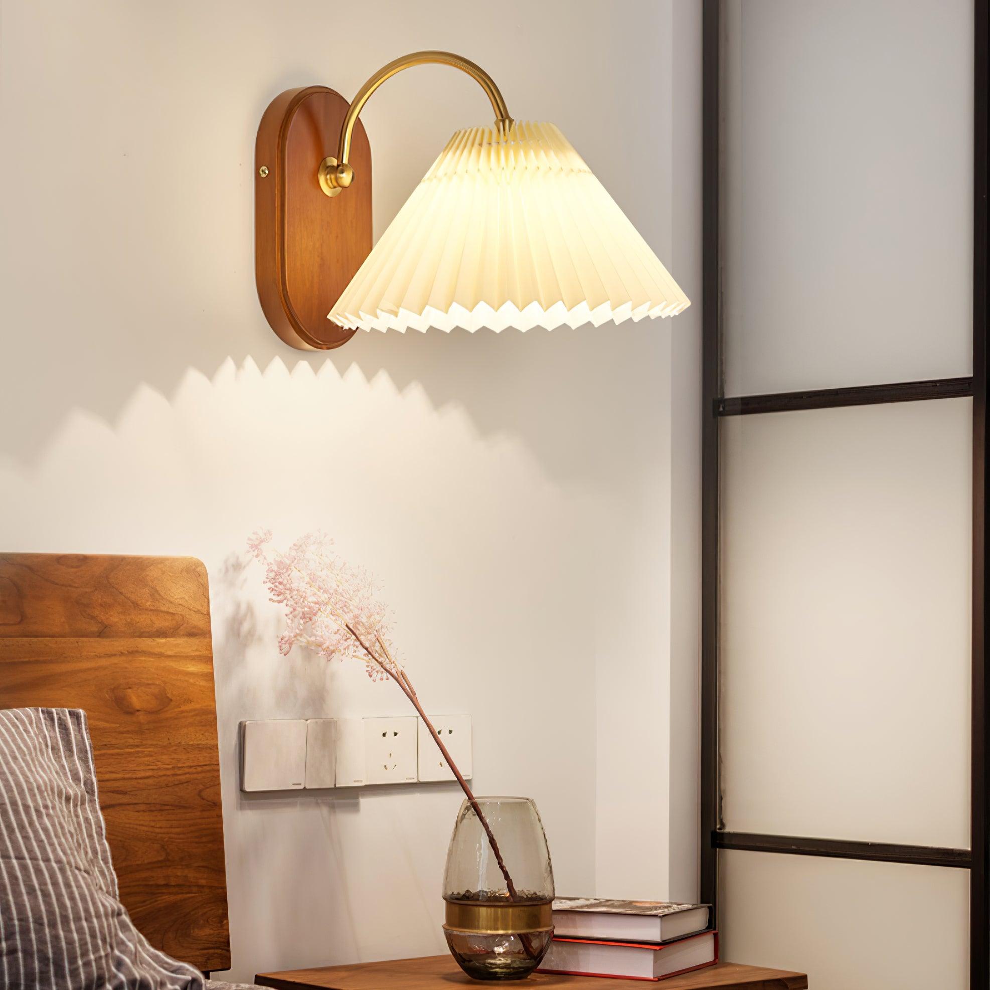 Auburn Fabric Plug In Wall Lamp - Neutralighting
