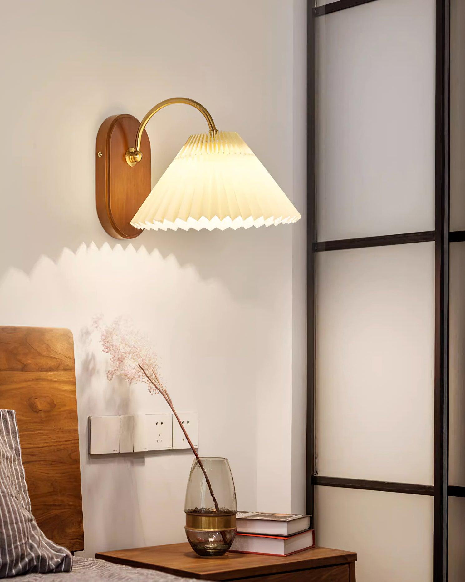 Auburn Fabric Plug In Wall Lamp - Neutralighting