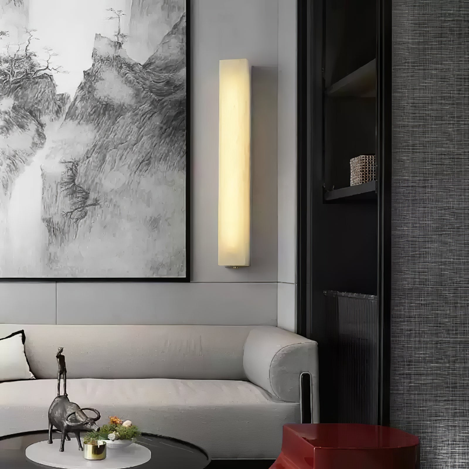 Irina Cylindrique Albâtre Luminaire Mural - Neutralighting