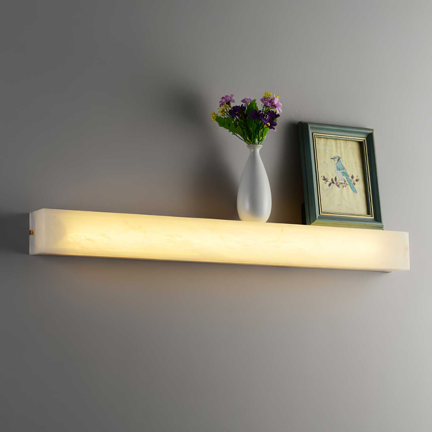 Irina Cylindrique Albâtre Luminaire Mural - Neutralighting