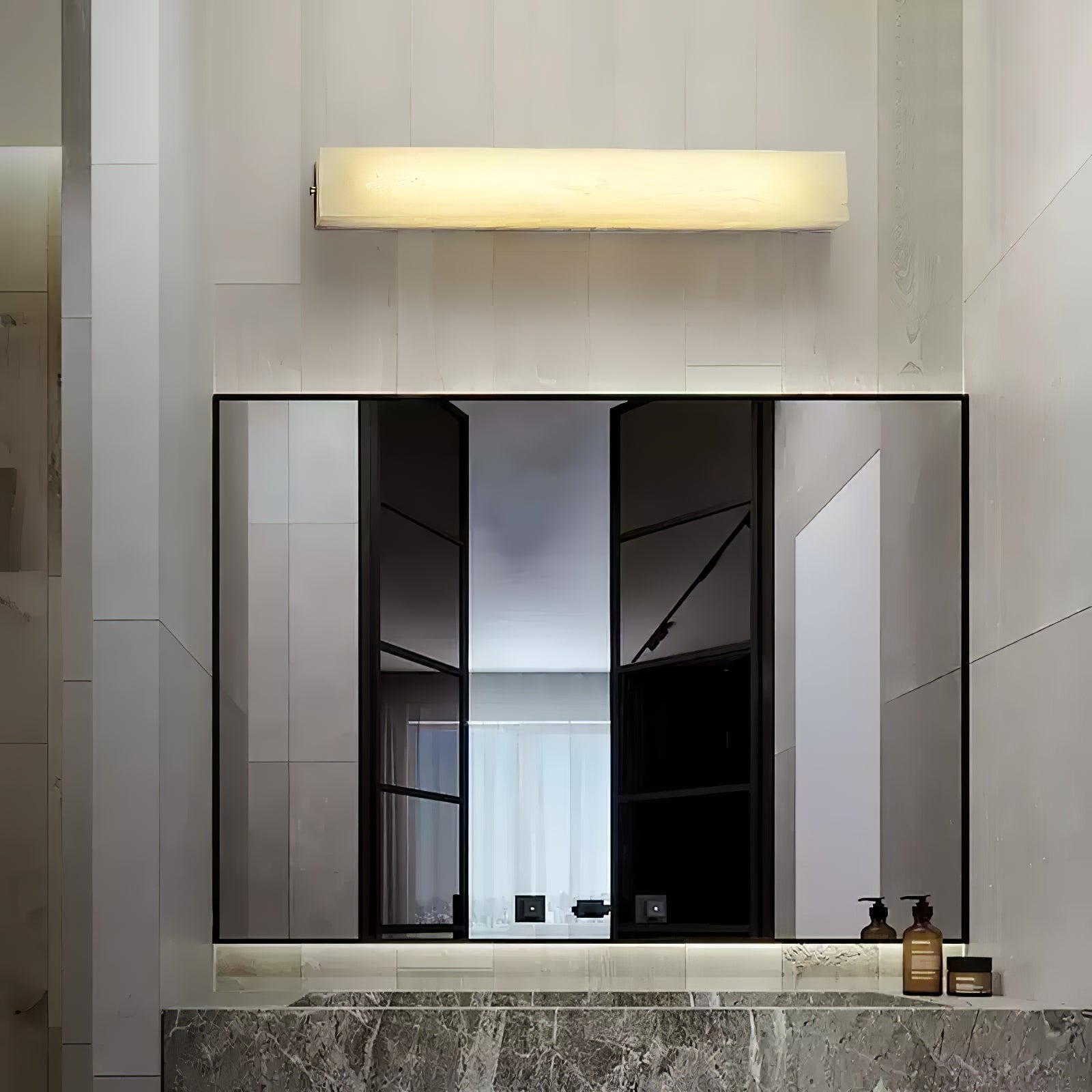 Irina Cylindrique Albâtre Luminaire Mural - Neutralighting
