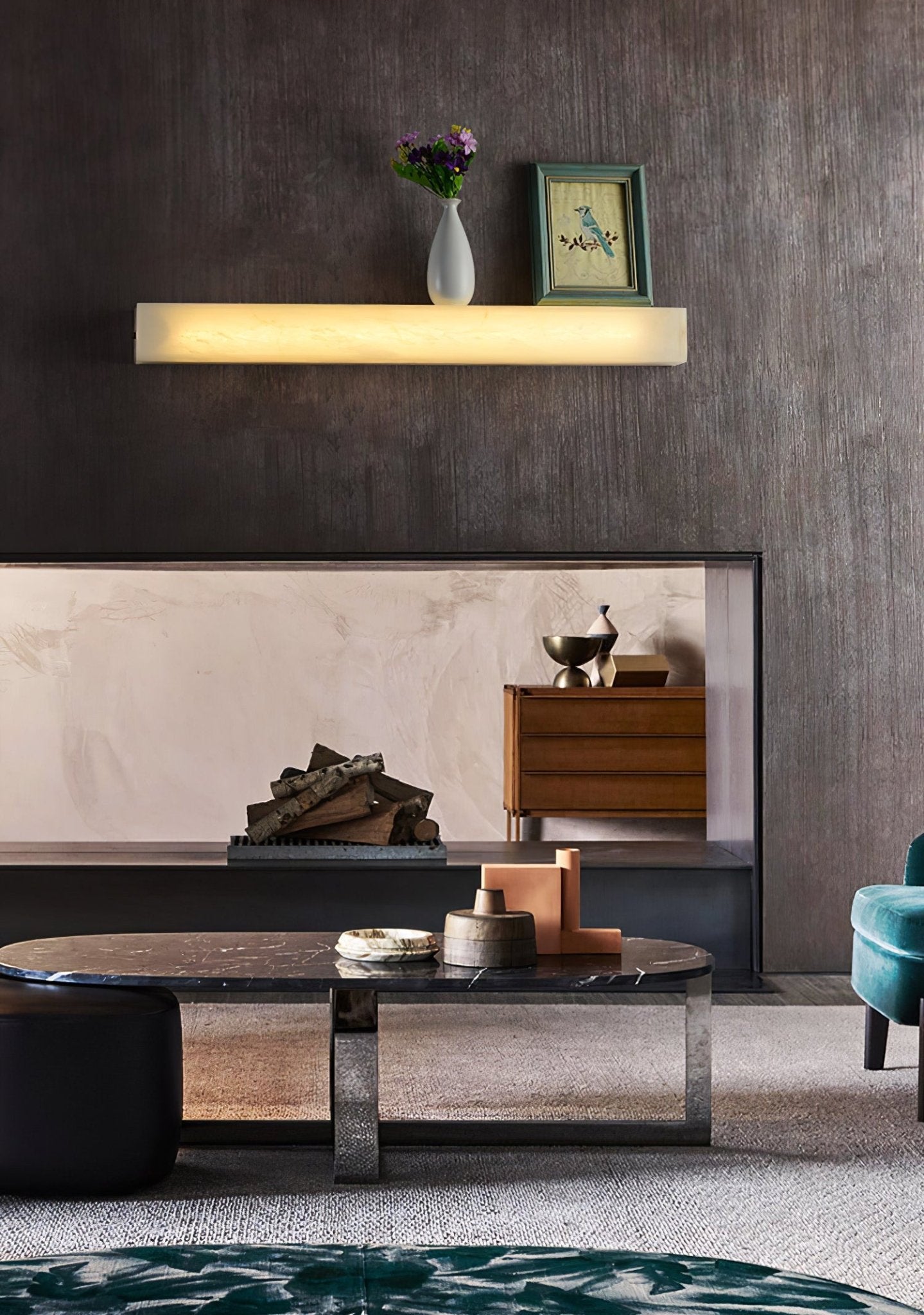 Irina Cylindrique Albâtre Luminaire Mural - Neutralighting