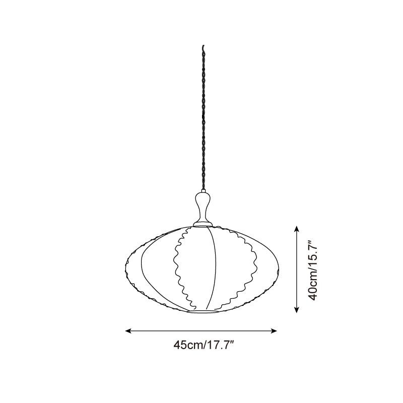 Lucian Lampe Pendante Vintage en Tissu - Neutralighting