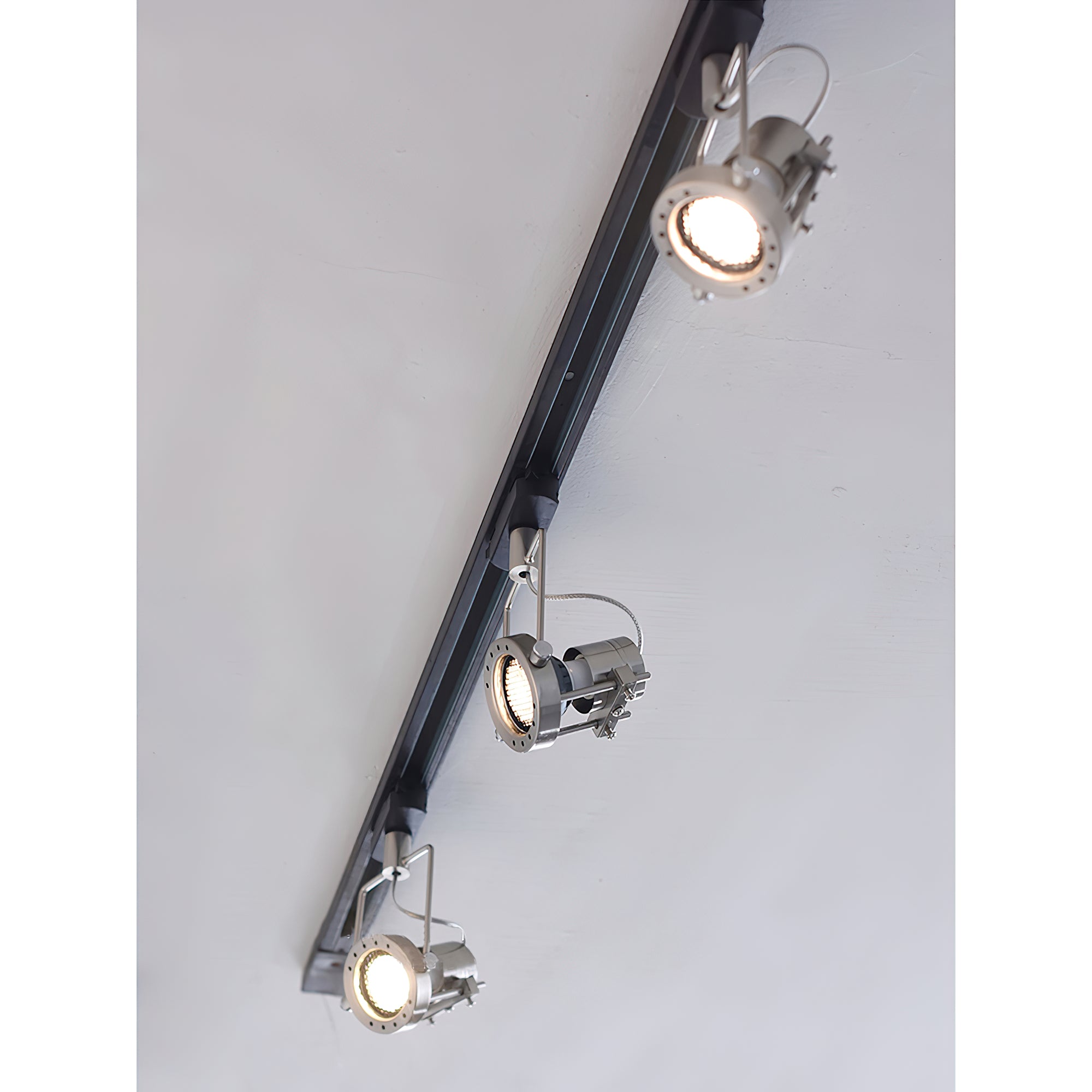 Ivelor Spots Sur Rail Industriels Vintage en Métal et Verre - Neutralighting