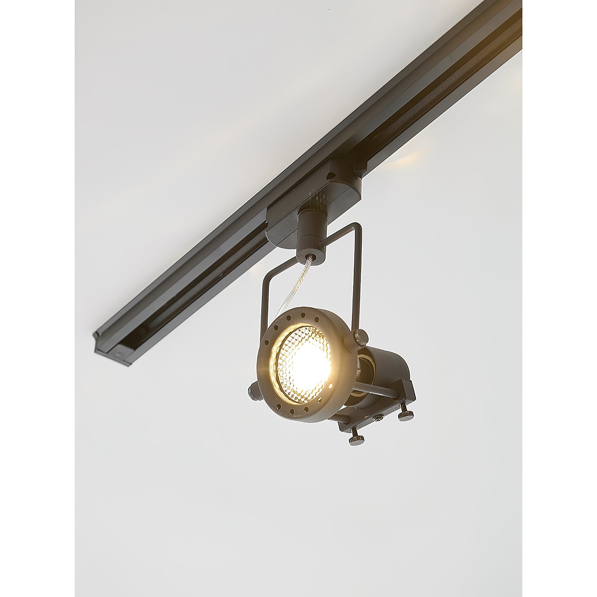 Ivelor Spots Sur Rail Industriels Vintage en Métal et Verre - Neutralighting