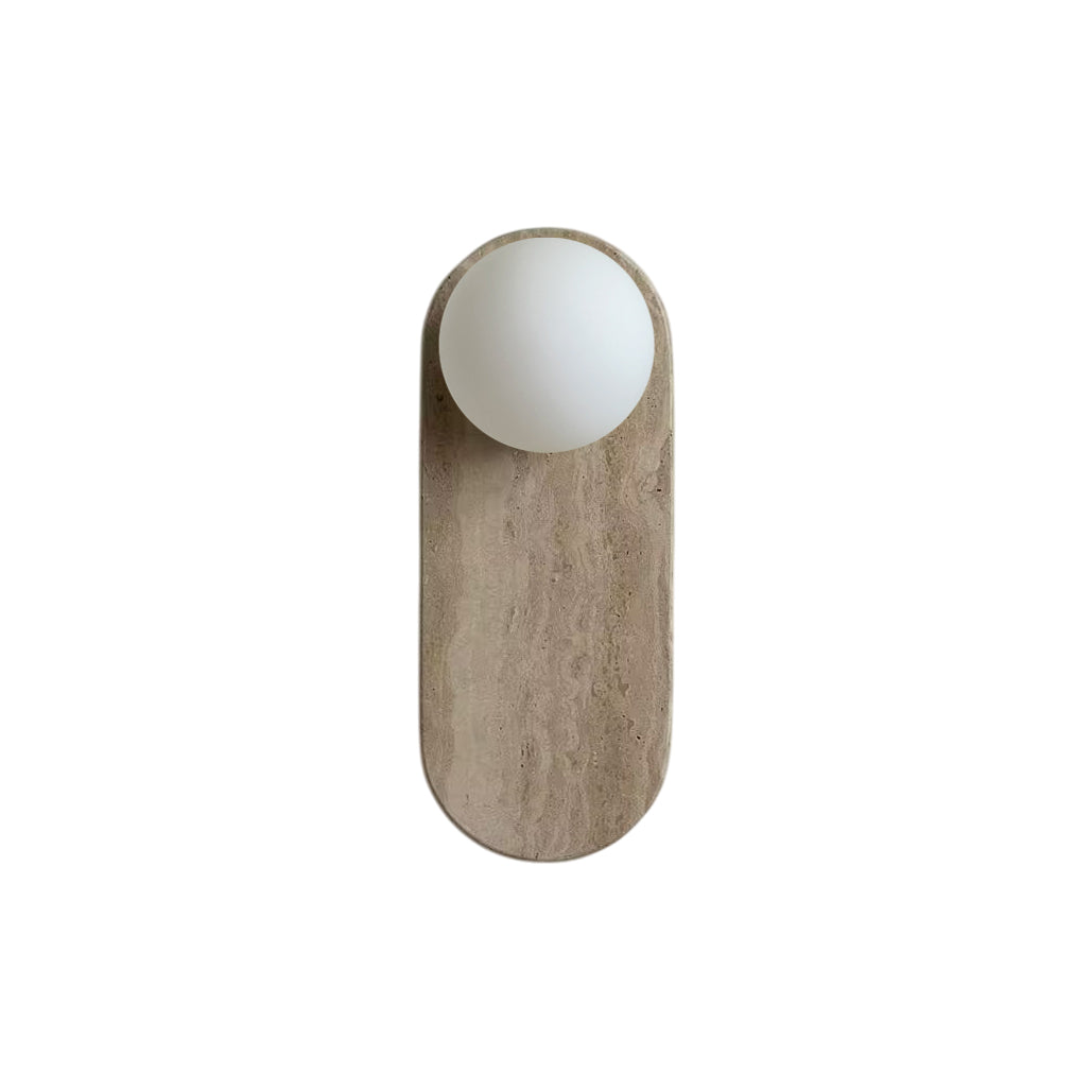 Viphaor Applique Murale Travertin Beige Verre Minimaliste Moderne - Neutralighting