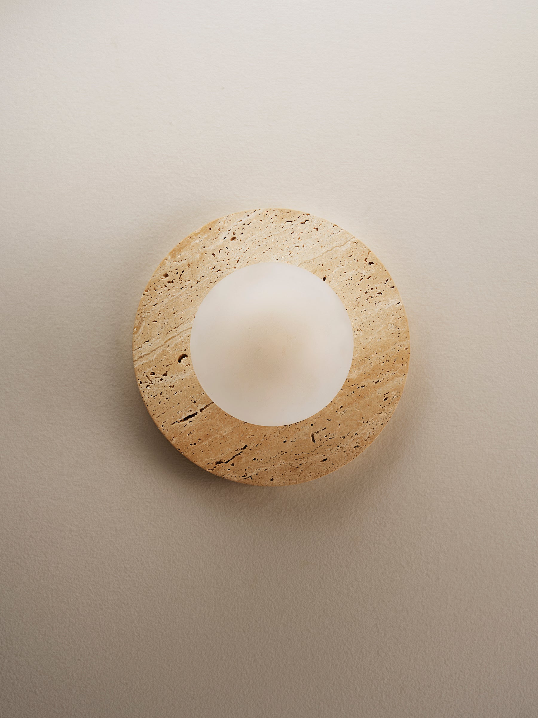 Arthaen Applique Murale Travertin Marbre Flushmount Minimaliste Moderne - Neutralighting