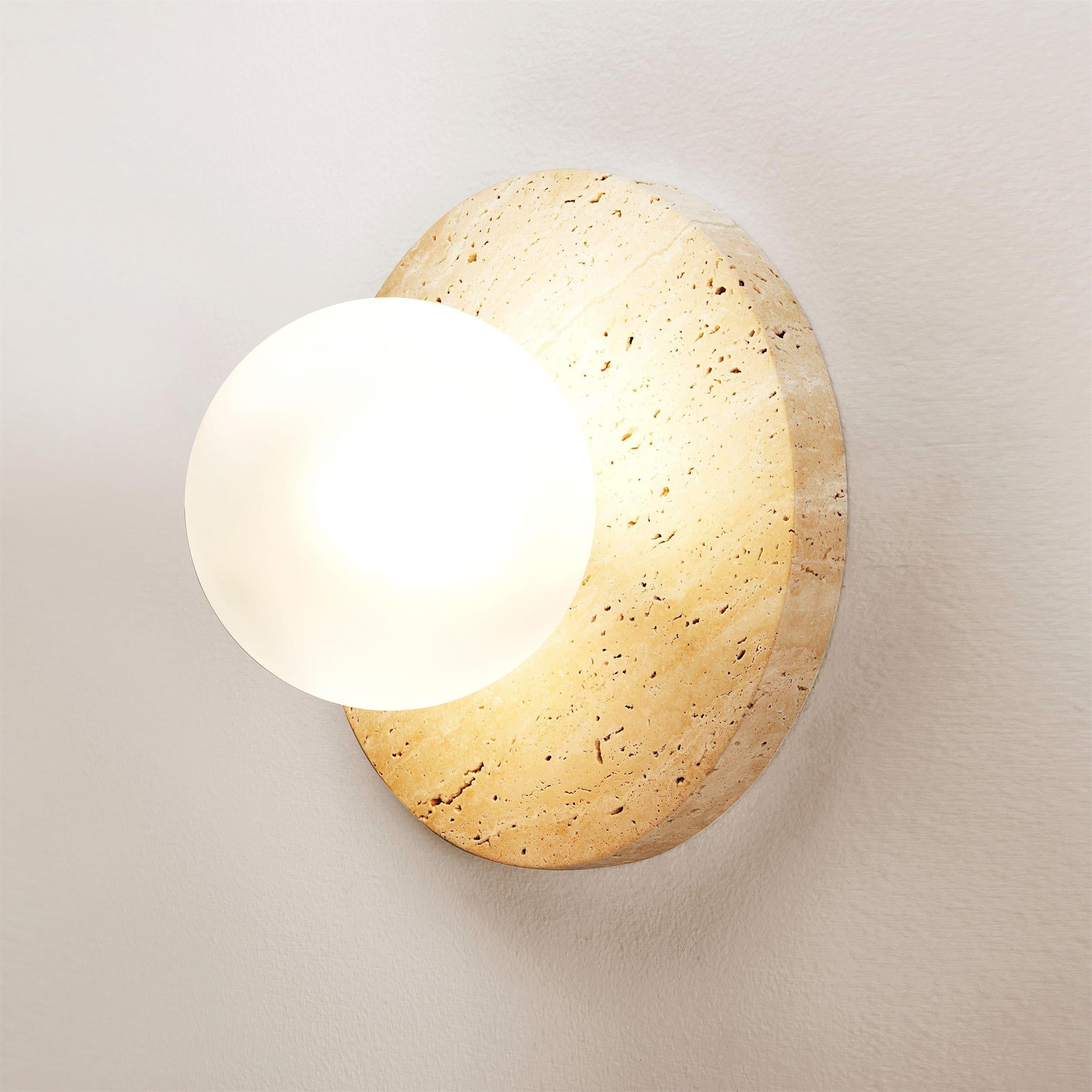 Arthaen Applique Murale Travertin Marbre Flushmount Minimaliste Moderne - Neutralighting
