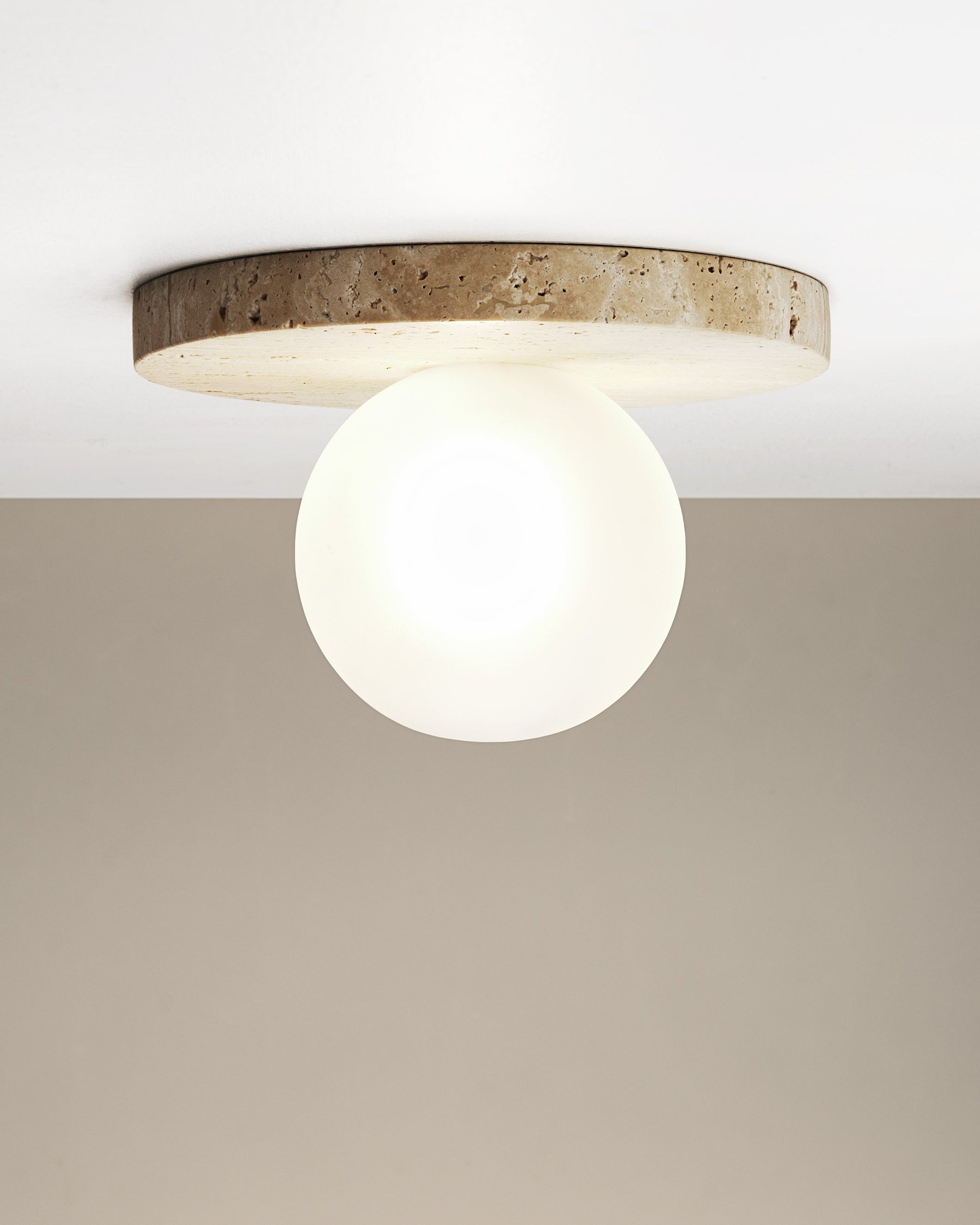 Arthaen Applique Murale Travertin Marbre Flushmount Minimaliste Moderne - Neutralighting
