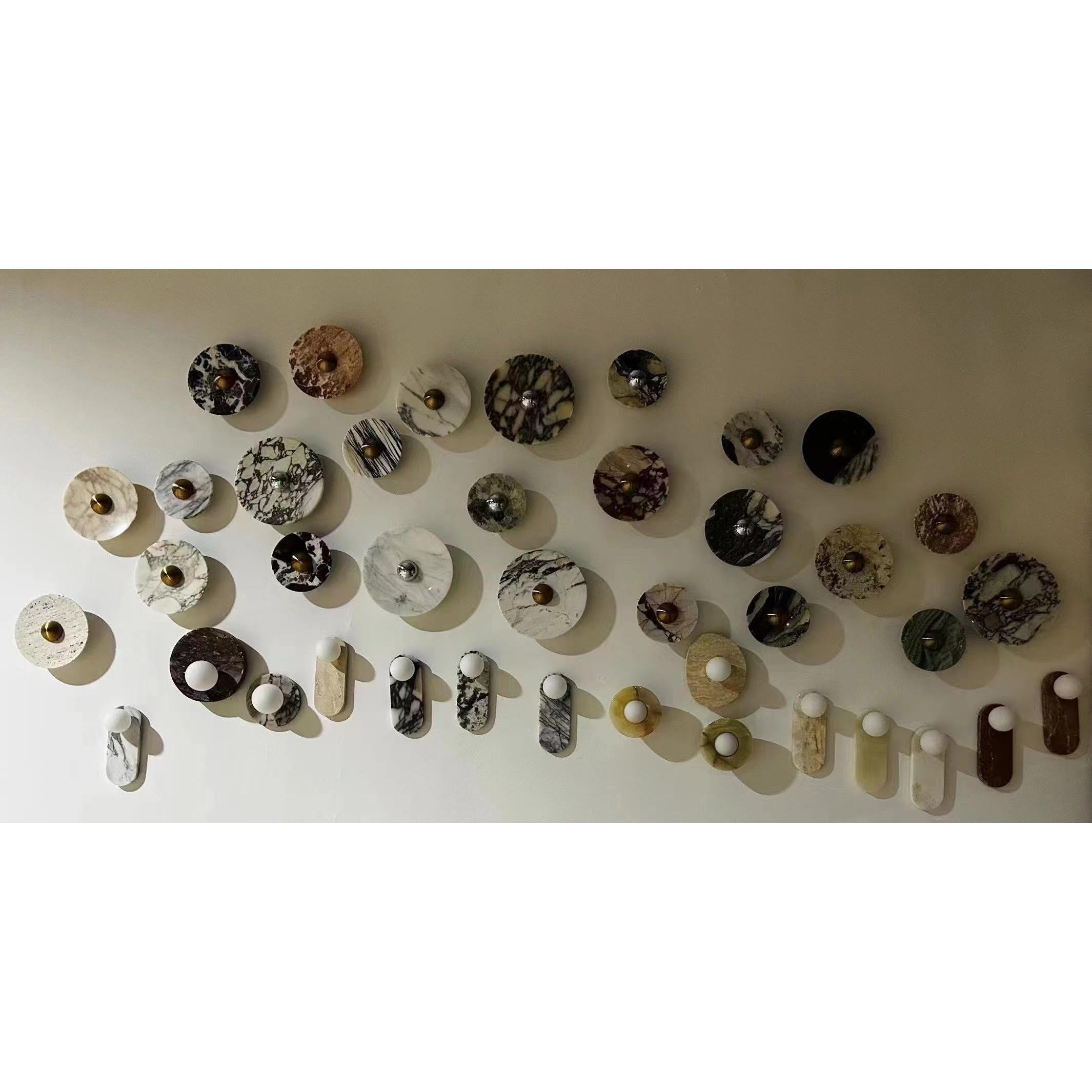 Sylv Applique Murale Ovale en Marbre