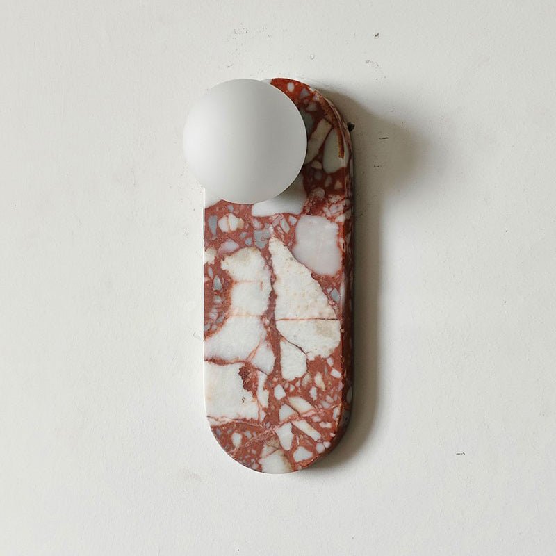 Sysolion Applique Murale en Verre et Marbre Moderne Minimaliste - Neutralighting