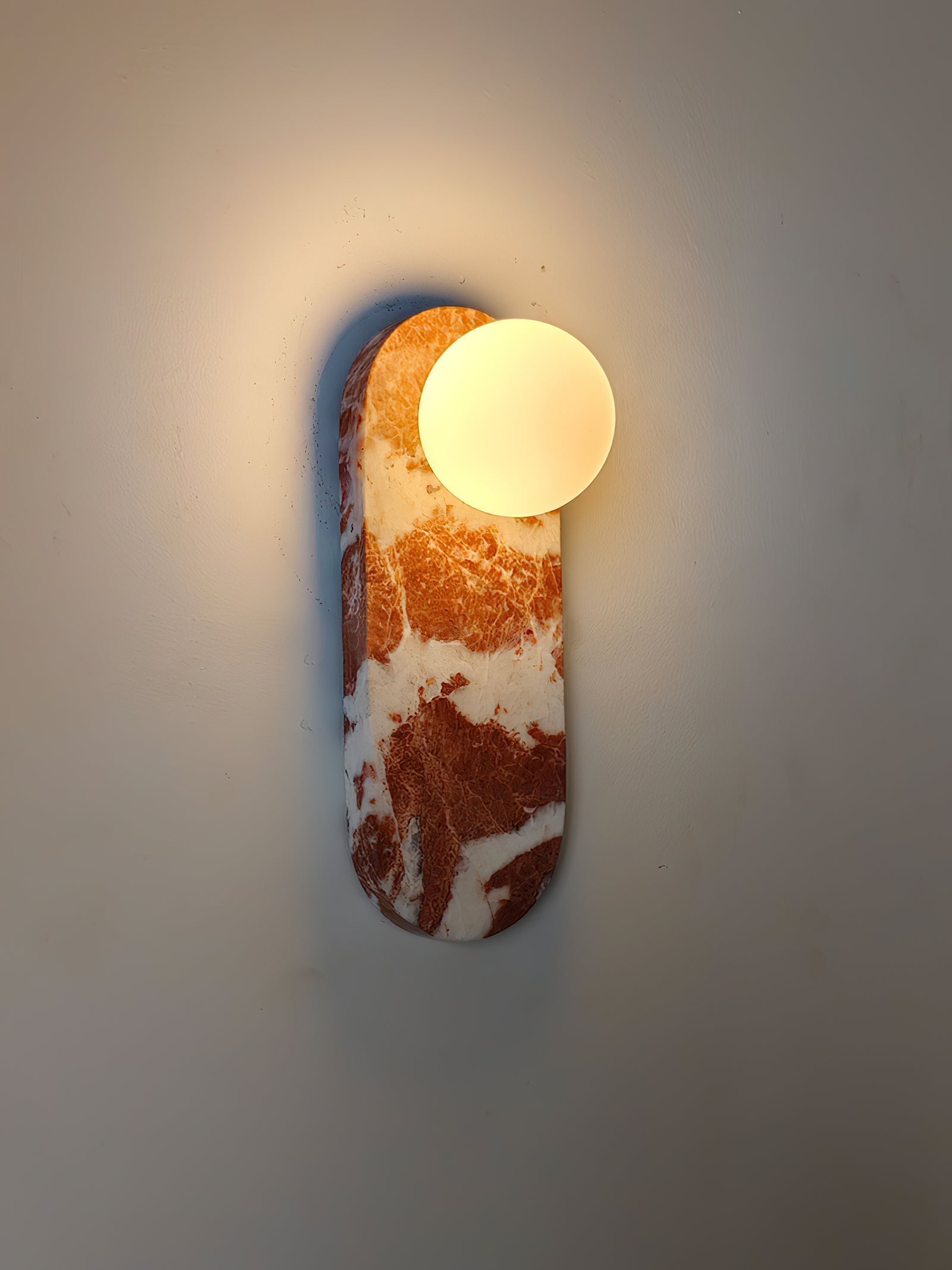 Olnoreth Premium Nordic Art Marble Glass Wall Lamp - Lamp Copper