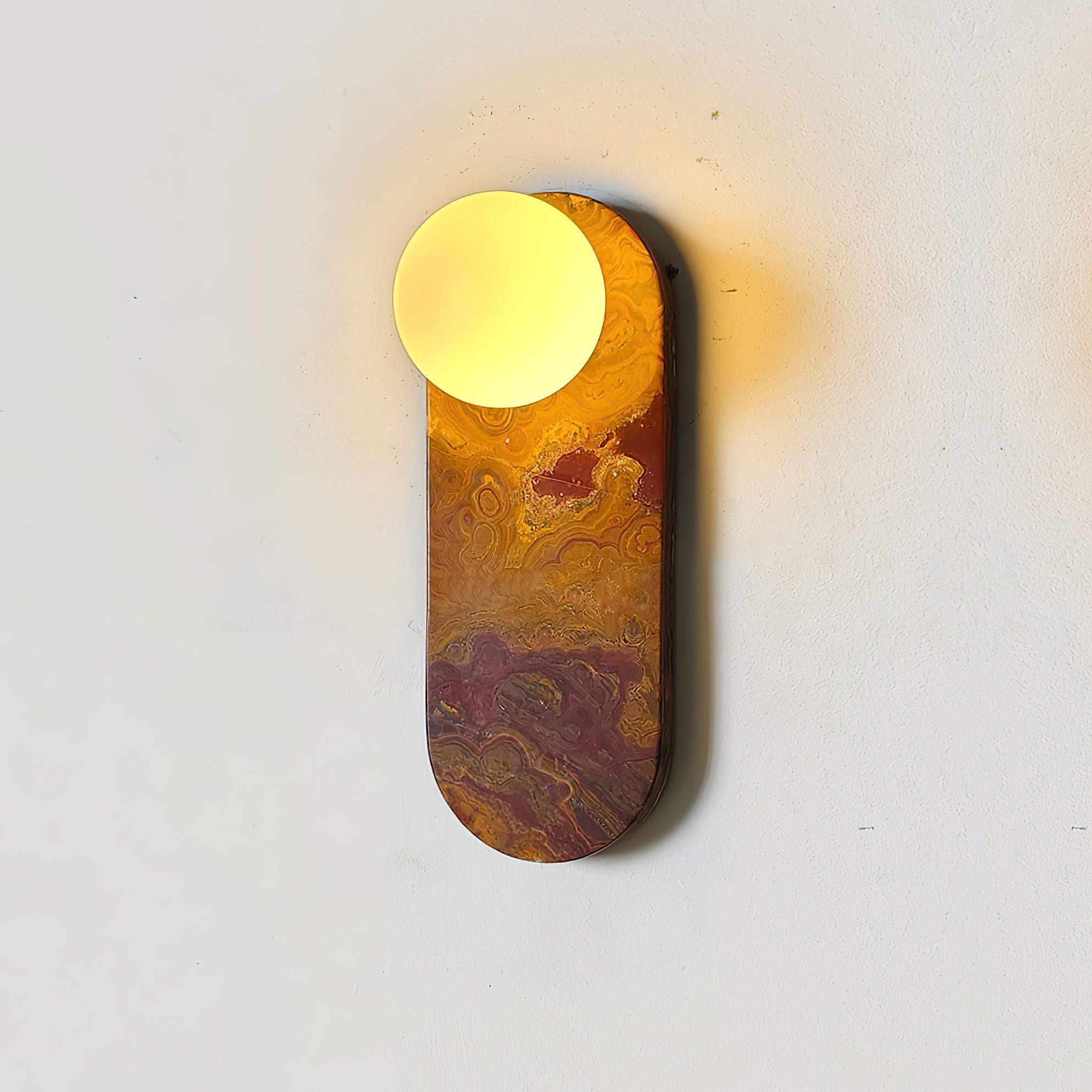 Olnoreth Premium Nordic Art Marble Glass Wall Lamp - Lamp Copper