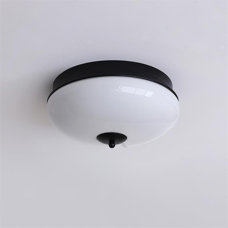 Vatalisra Lampe de Plafond Ronde Métal Verre Minimaliste Moderne - Neutralighting