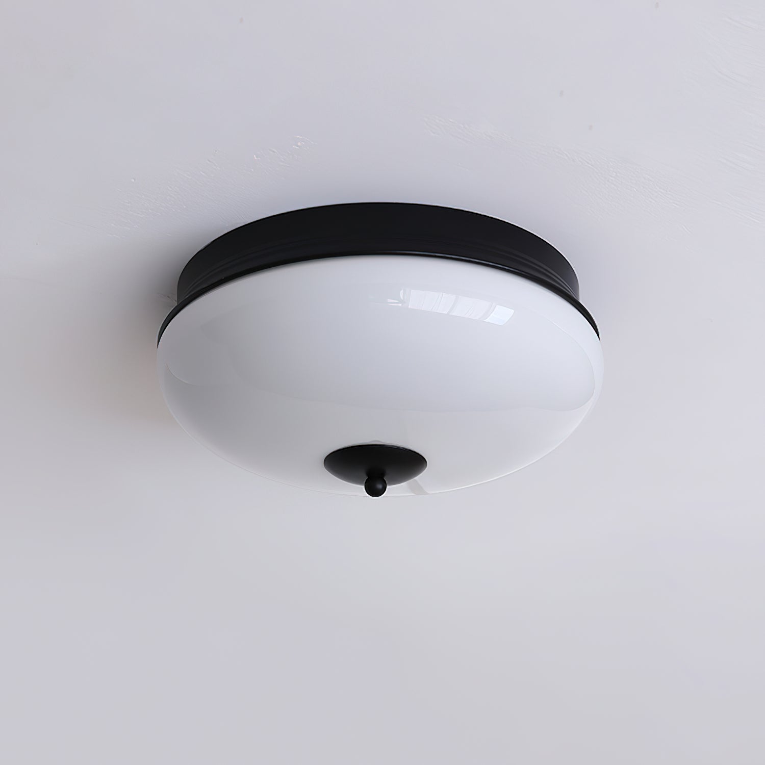 Ludo Plafonnier Laité Verre Laiton Accent Classique - Neutralighting