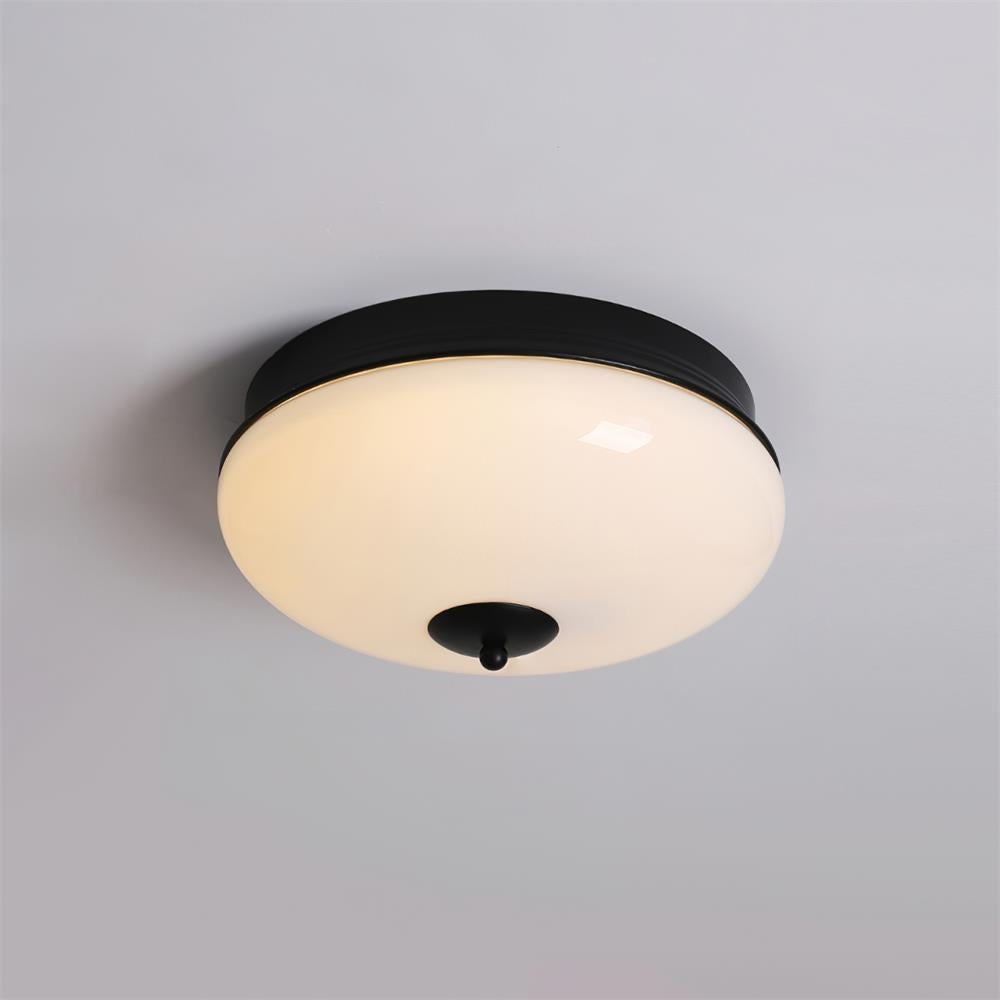 Ludo Plafonnier Laité Verre Laiton Accent Classique - Neutralighting