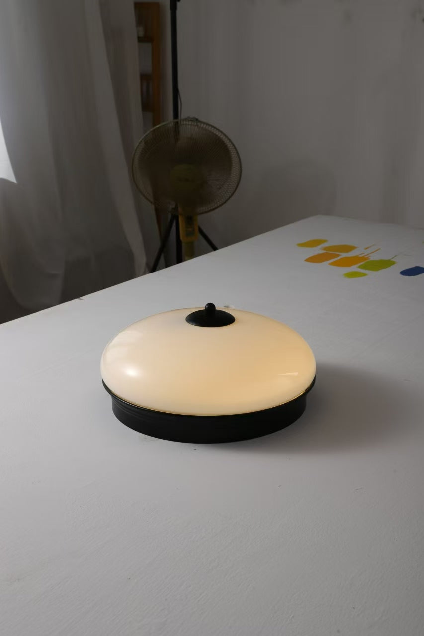 Vatalisra Lampe de Plafond Ronde Métal Verre Minimaliste Moderne - Neutralighting