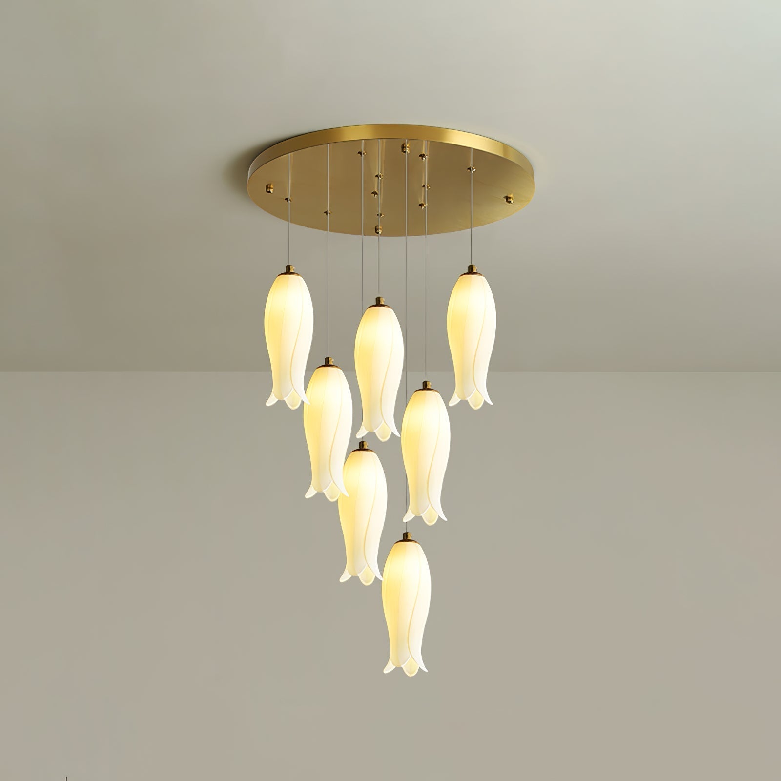 Sylirion Chandelier en Albâtre et Laiton - Neutralighting