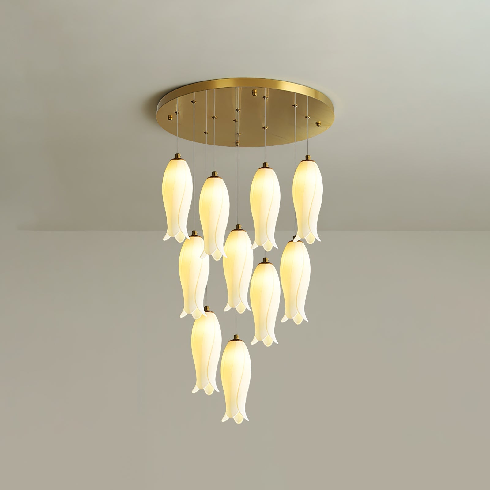 Sylirion Chandelier en Albâtre et Laiton - Neutralighting