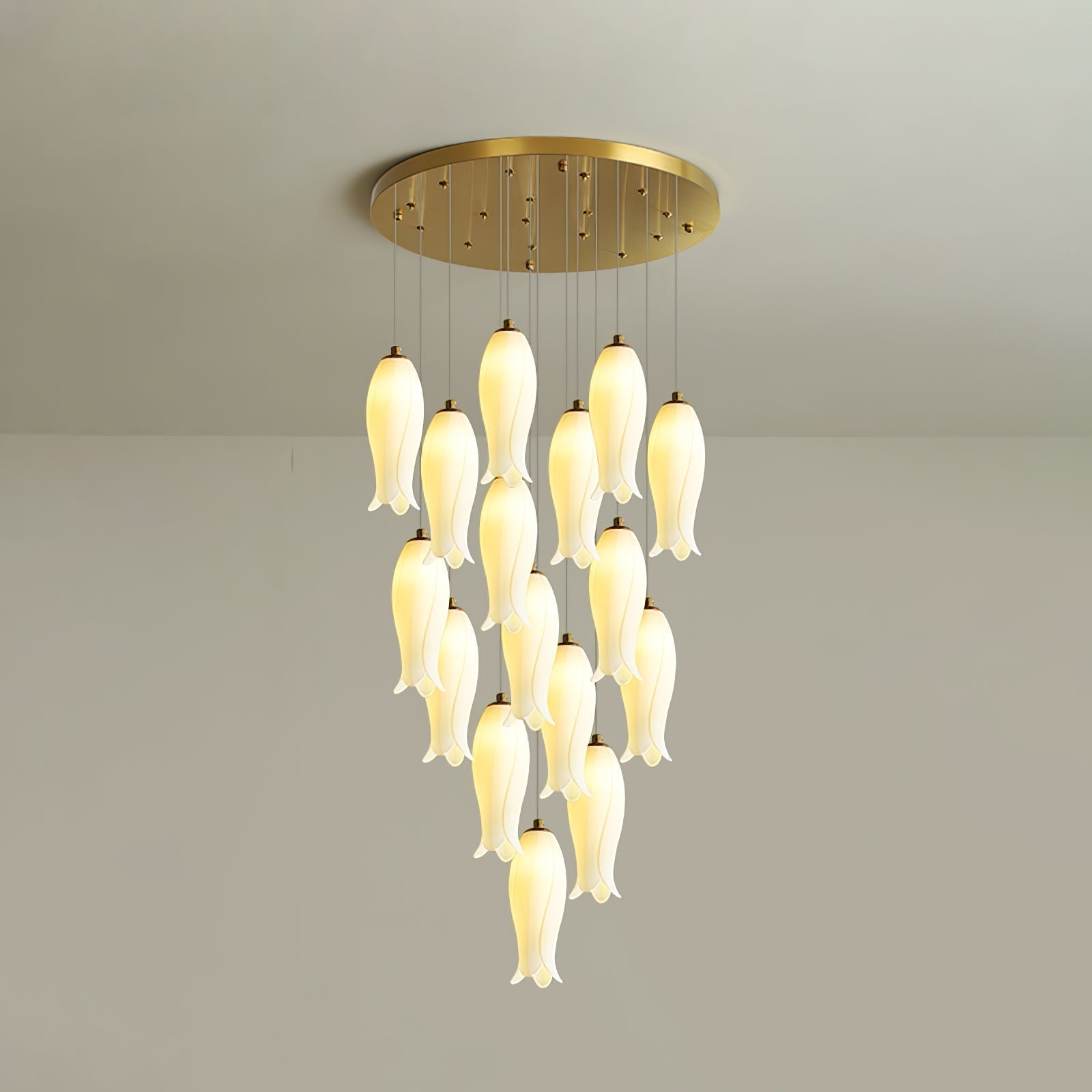 Sylirion Chandelier en Albâtre et Laiton - Neutralighting