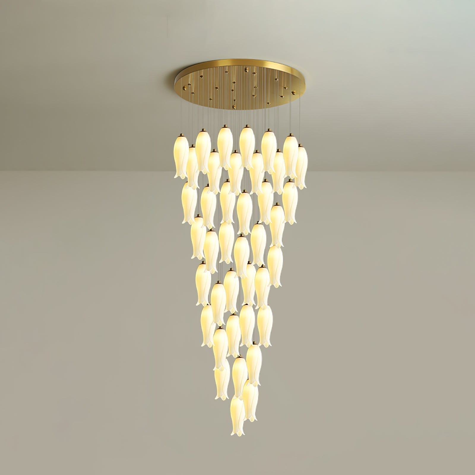 Sylirion Chandelier en Albâtre et Laiton - Neutralighting