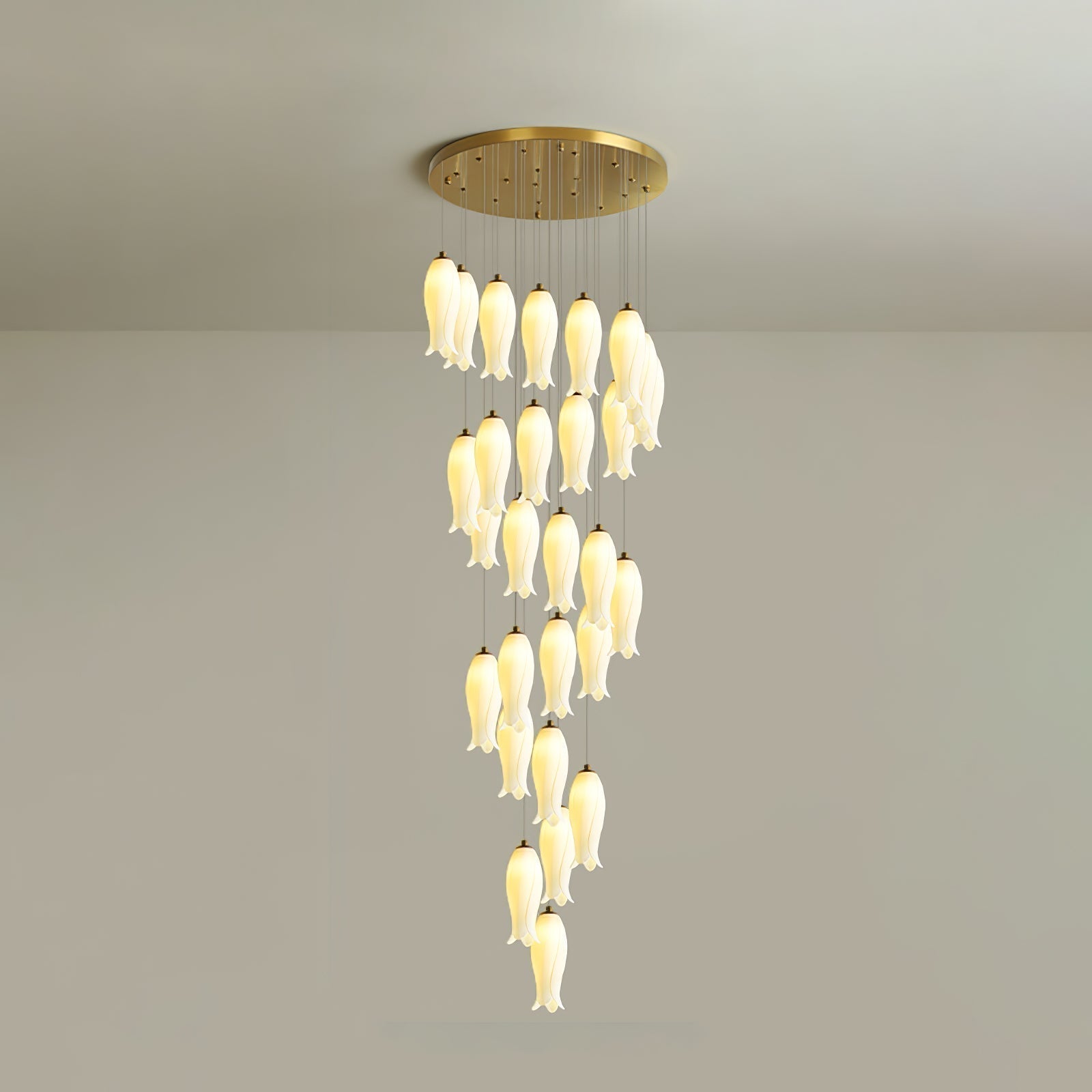 Sylirion Chandelier en Albâtre et Laiton - Neutralighting